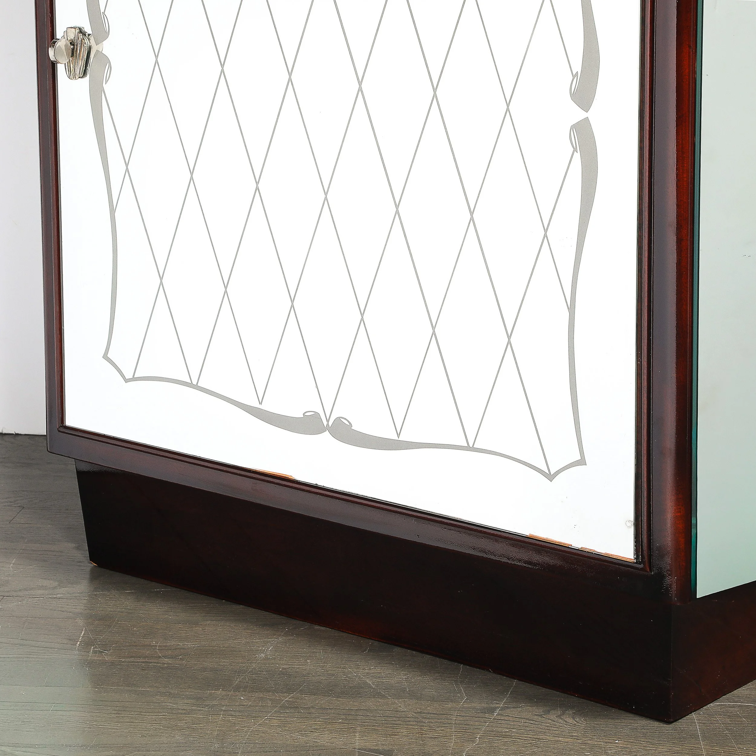 Art Deco Directoire Style Walnut, Mirrored & Reverse Etched Detail Bar Cabinet - High Style Deco 12.jpg (Copy)