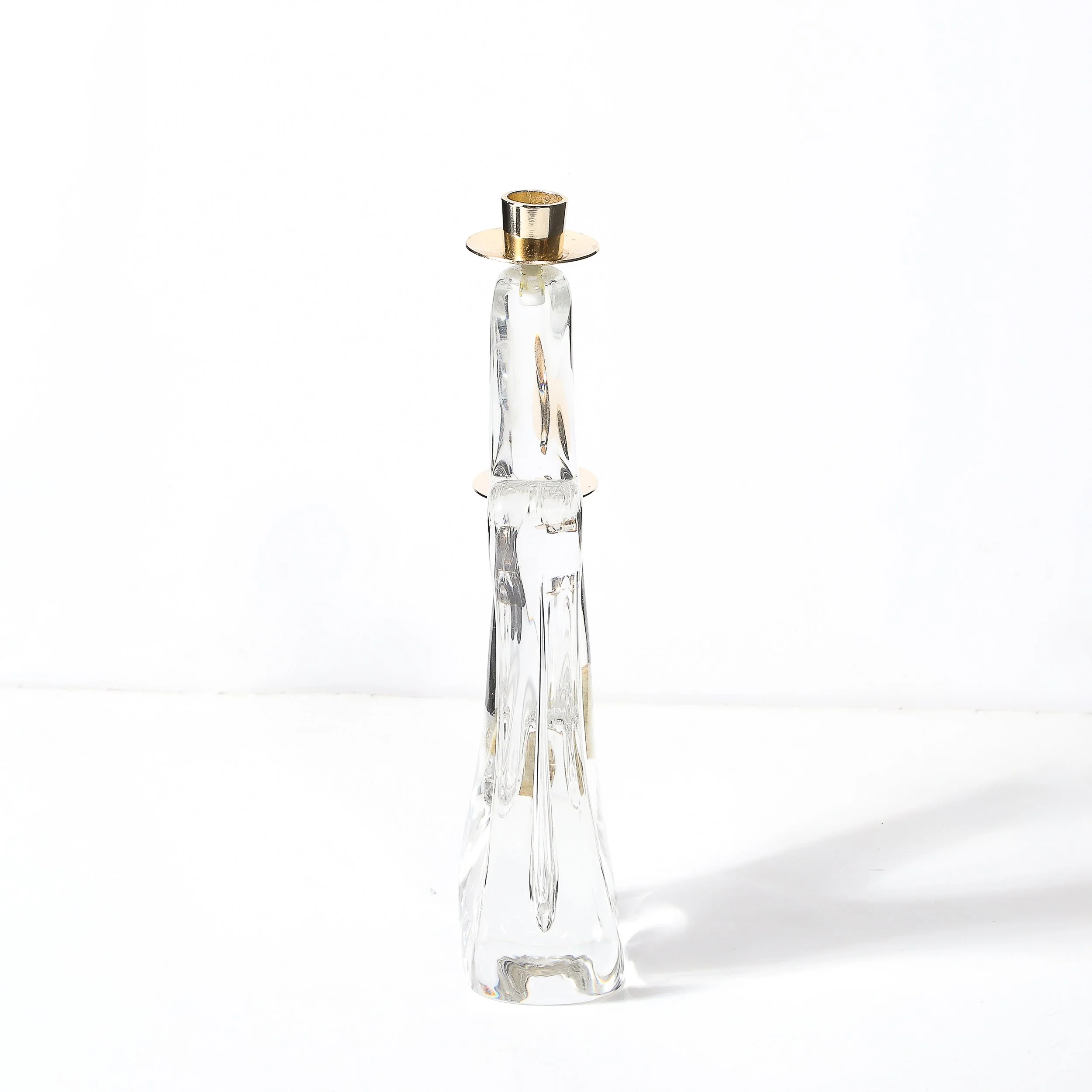 Mid-Century Amorphic Crystal & Brass Two Arm Candelabra Signed Schneider - High Style Deco 2.jpg