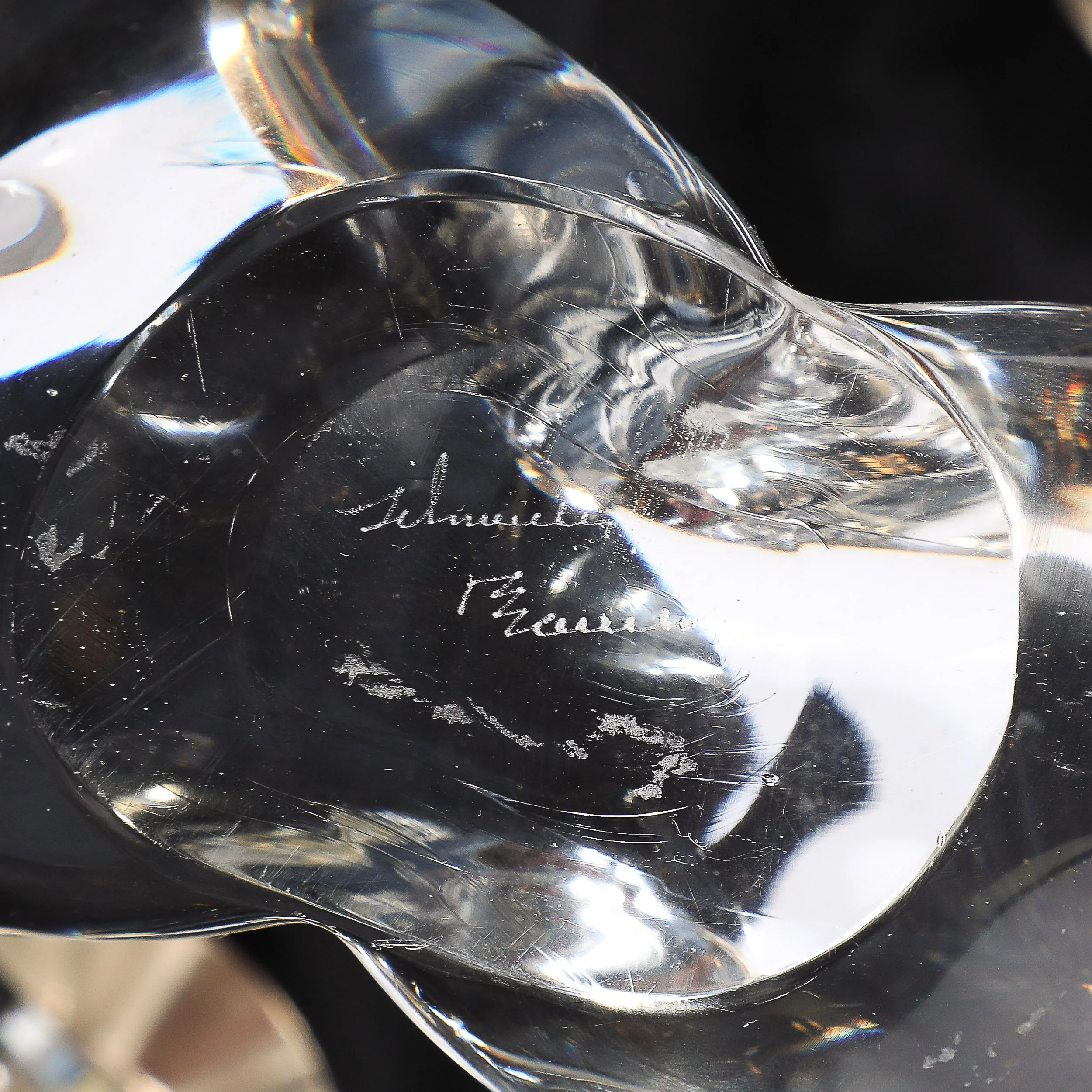 Pair of Mid-Century Amorphic Crystal & Brass 4 Arm Candelabras Signed Schneider 1 - High Style Deco 8.jpg