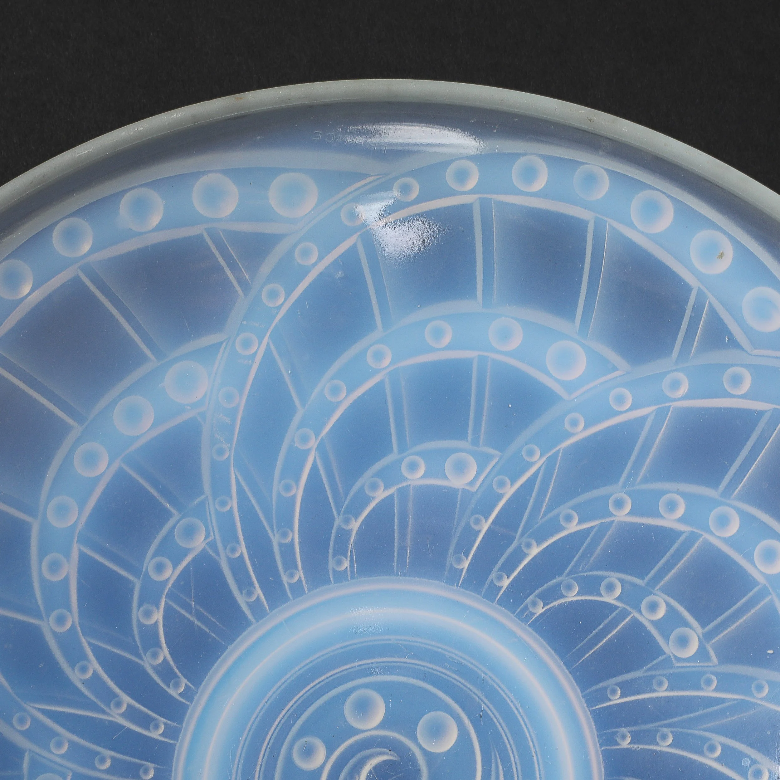 Art Deco Opalescent Molded and Frosted Glass Centerpiece Bowl Signed J. Landier - High Style Deco 7.jpg