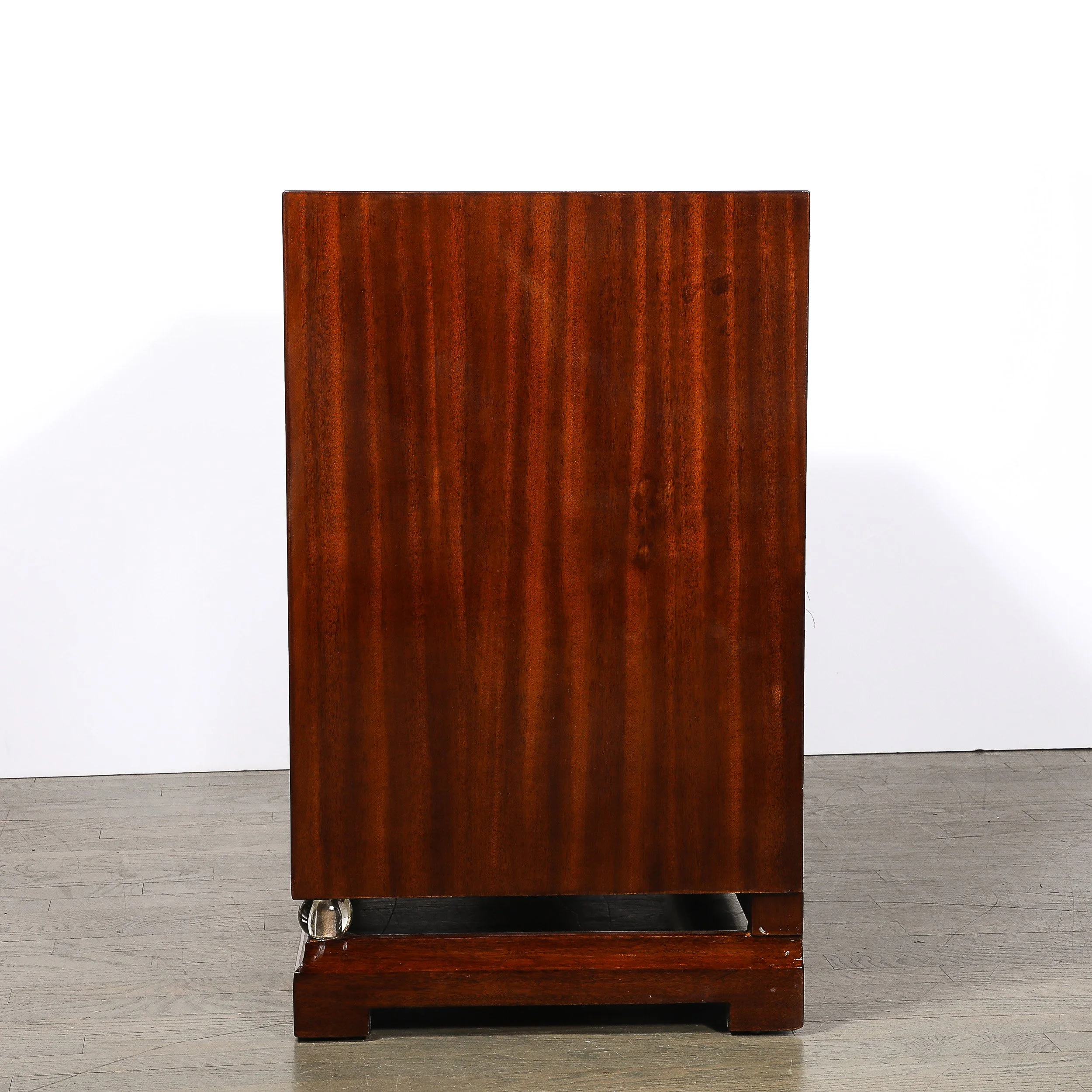 Pair of Art Deco Chests in Walnut with Rectangular Polished Nickel Pulls - High Style Deco 11.jpg