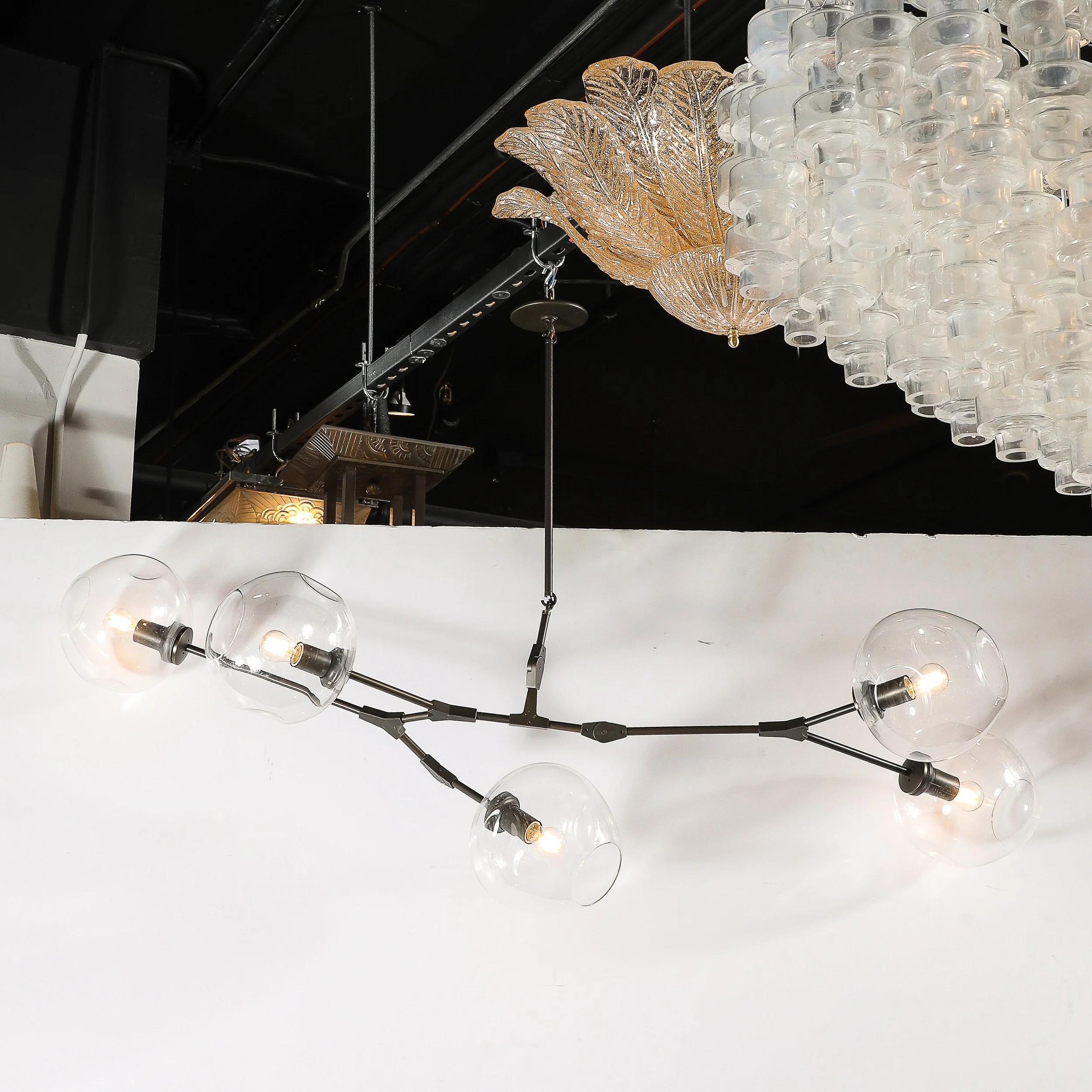 Modernist Hand-Blown Transparent Glass Five Globe Chandelier by Lindsey Adelman - High Style Deco 4.jpg