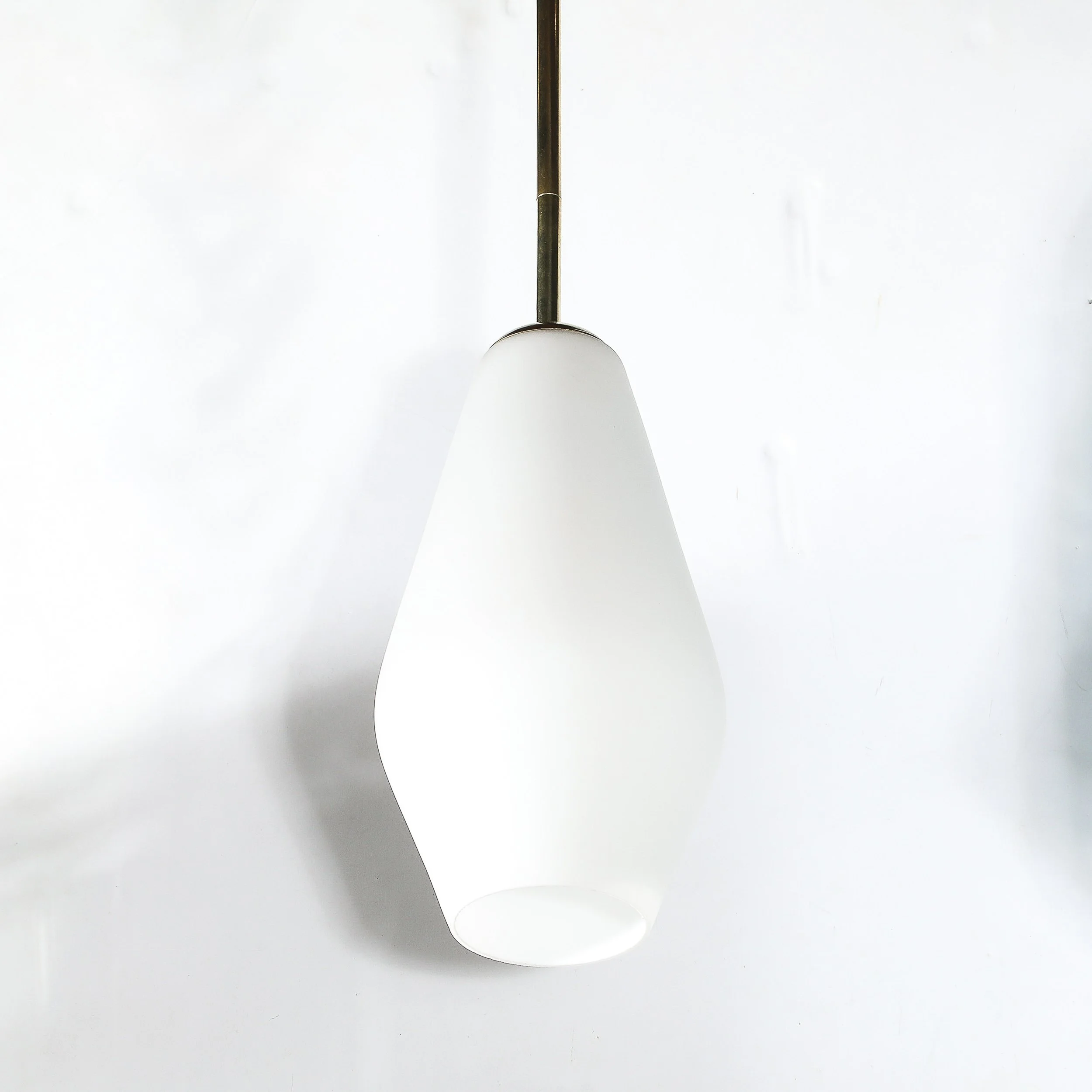 Mid-Century Modern Frosted Glass & Walnut Pendant Chandelier with Brass Fittings - High Style Deco 9.jpg