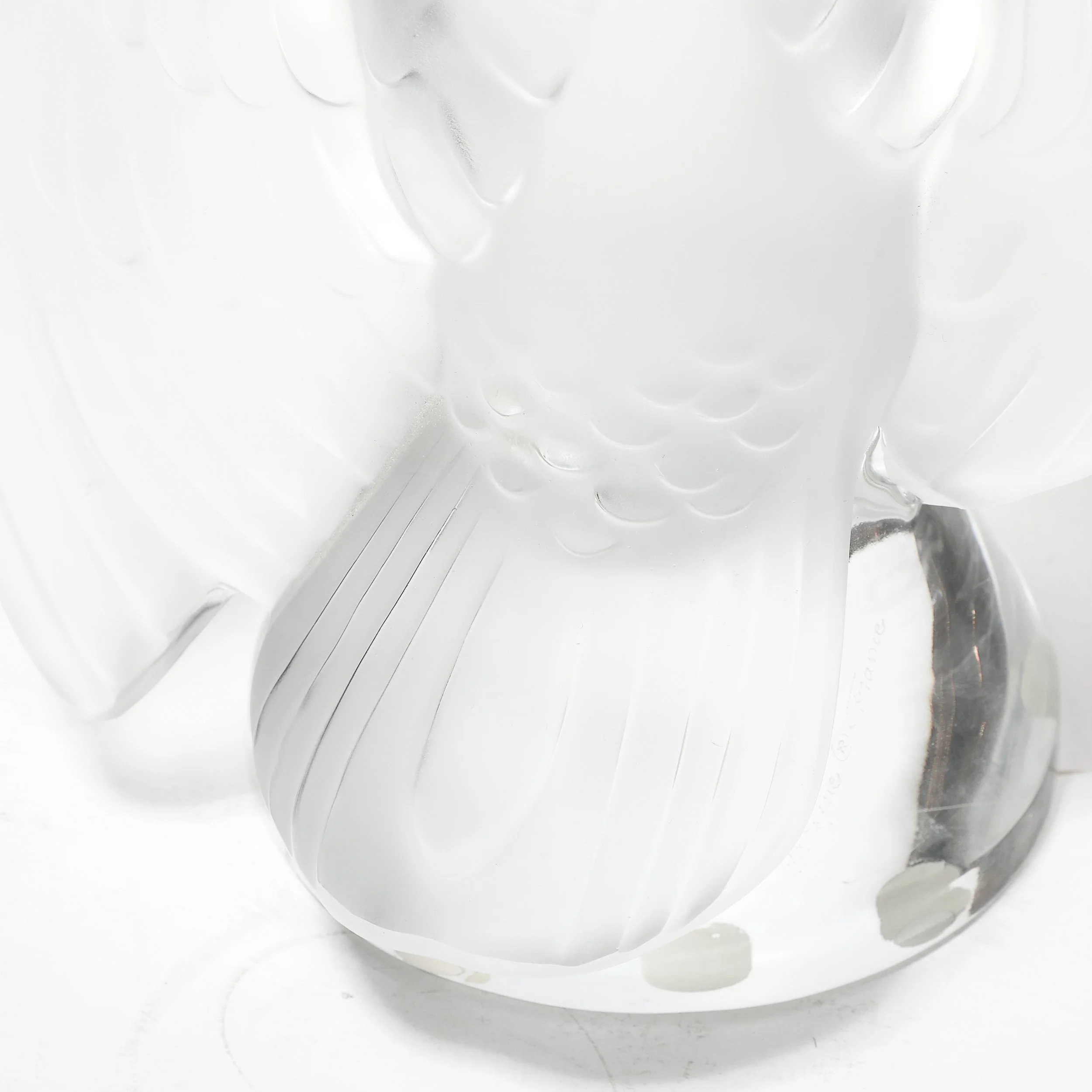 Mid-Century Modernist Sculptural Crystal Cockatiel Sculpture Signed Lalique - High Style Deco 5.jpg