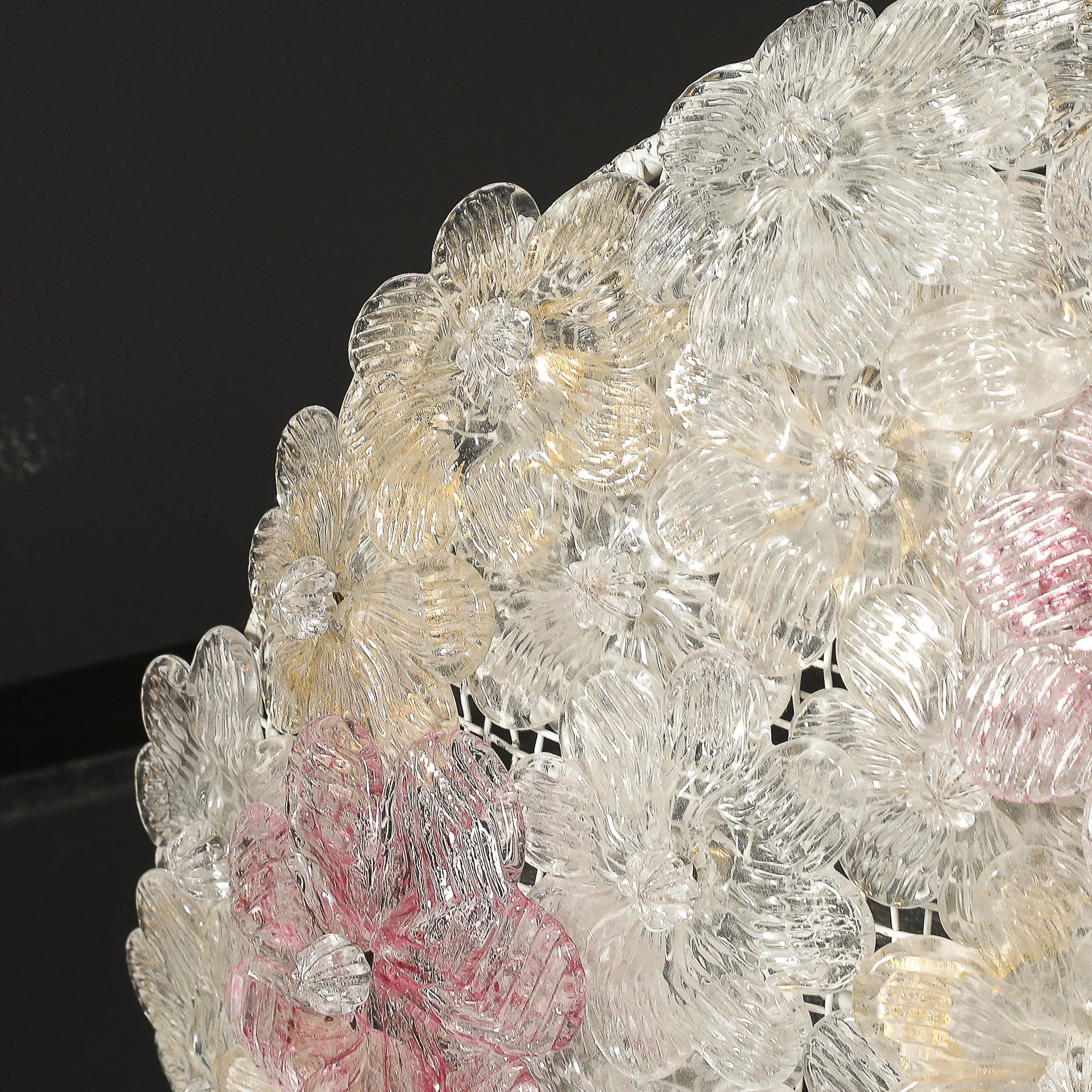 Mid-Century Hand-Blown Rose Murano Glass Florets Chandelier by Barovier & Toso - High Style Deco 14.jpg