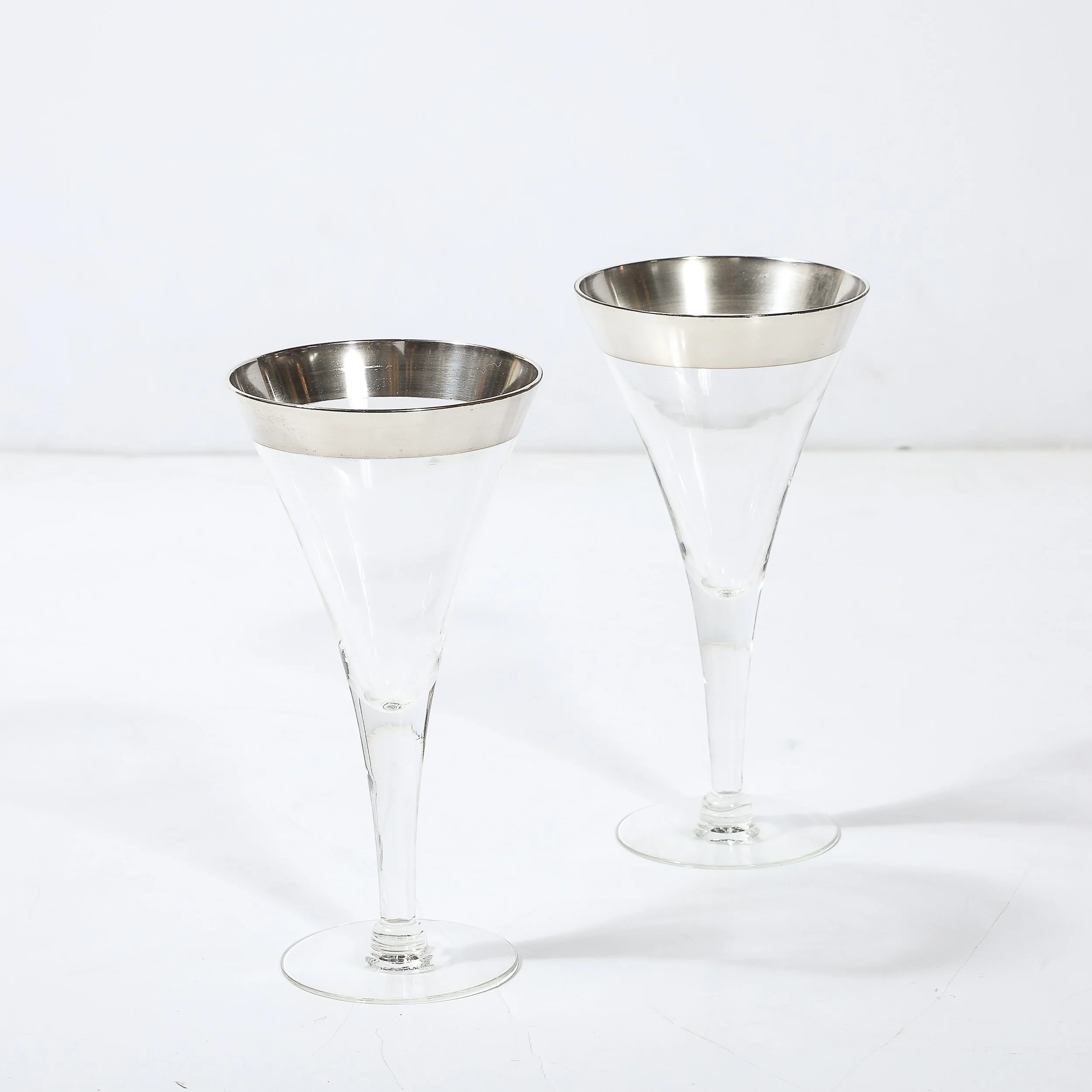 Set of Six Silver Gilt Rimmed Martini Glasses by Dorothy Thorpe - High Style Deco 7.jpg