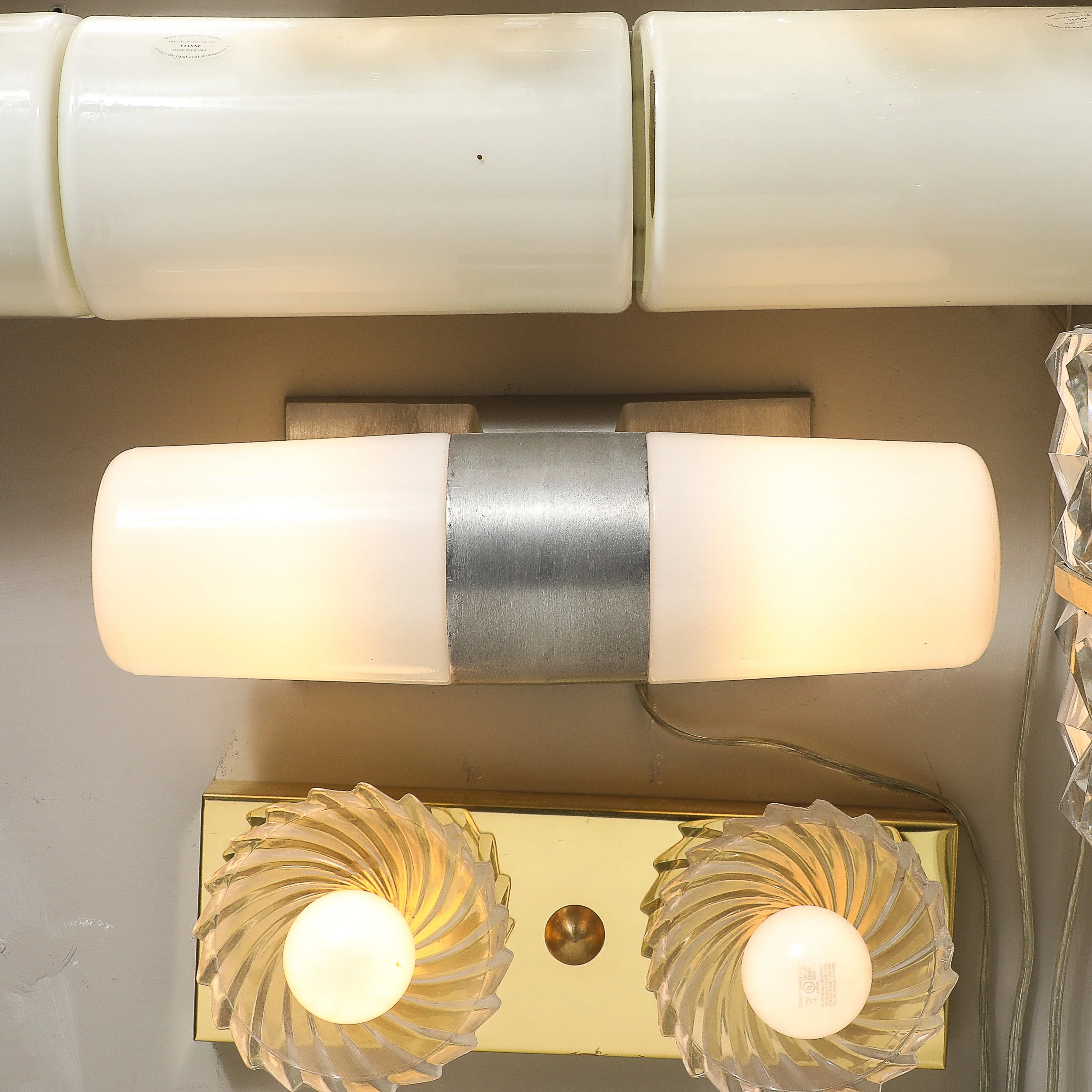 Mid-Century Milk Glass & Brushed Aluminum Cylindrical Vanity Light by Paul Mayen - High Style Deco 7.jpg
