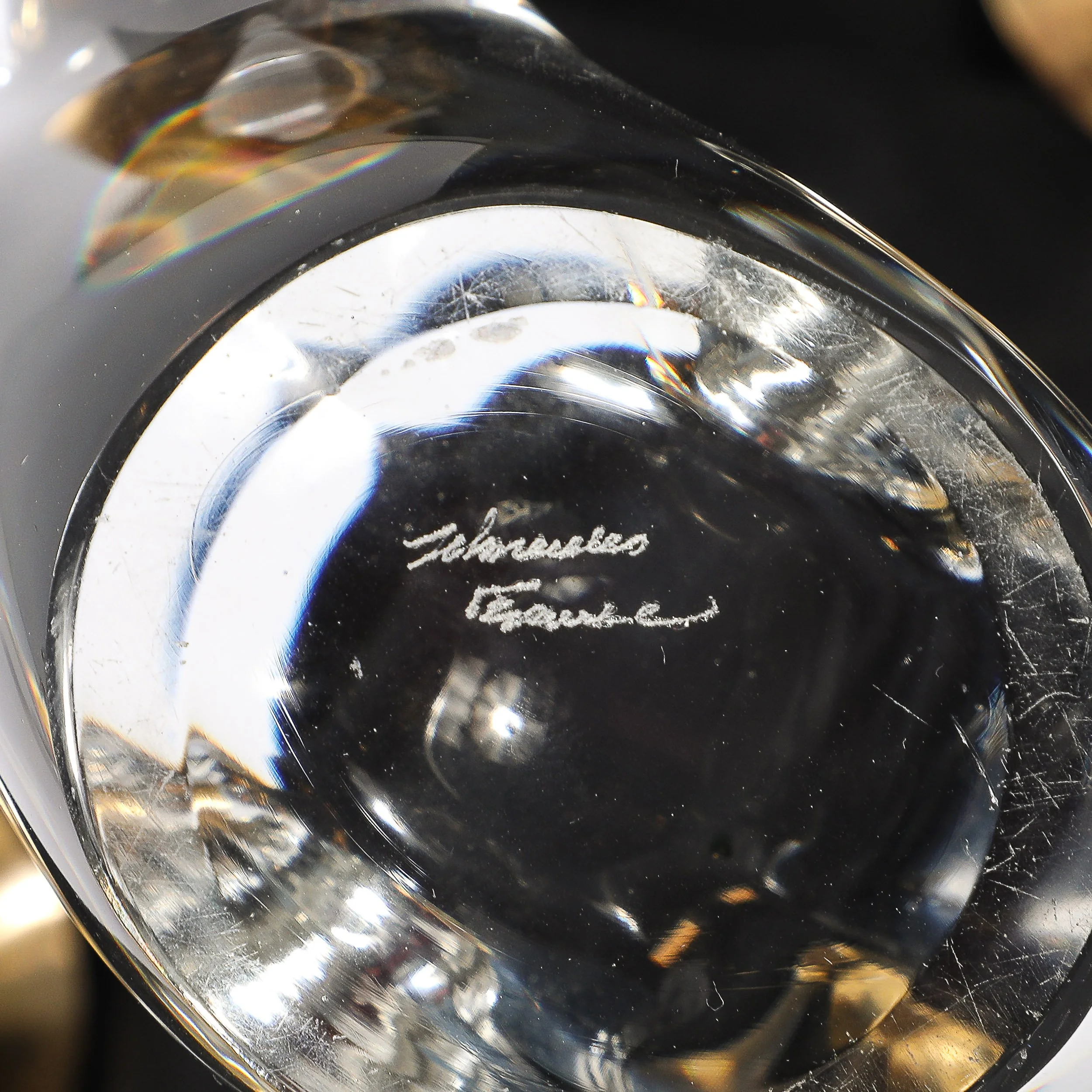 Pair of Mid-Century Amorphic Crystal & Brass 4 Arm Candelabras Signed Schneider 1 - High Style Deco 9.jpg