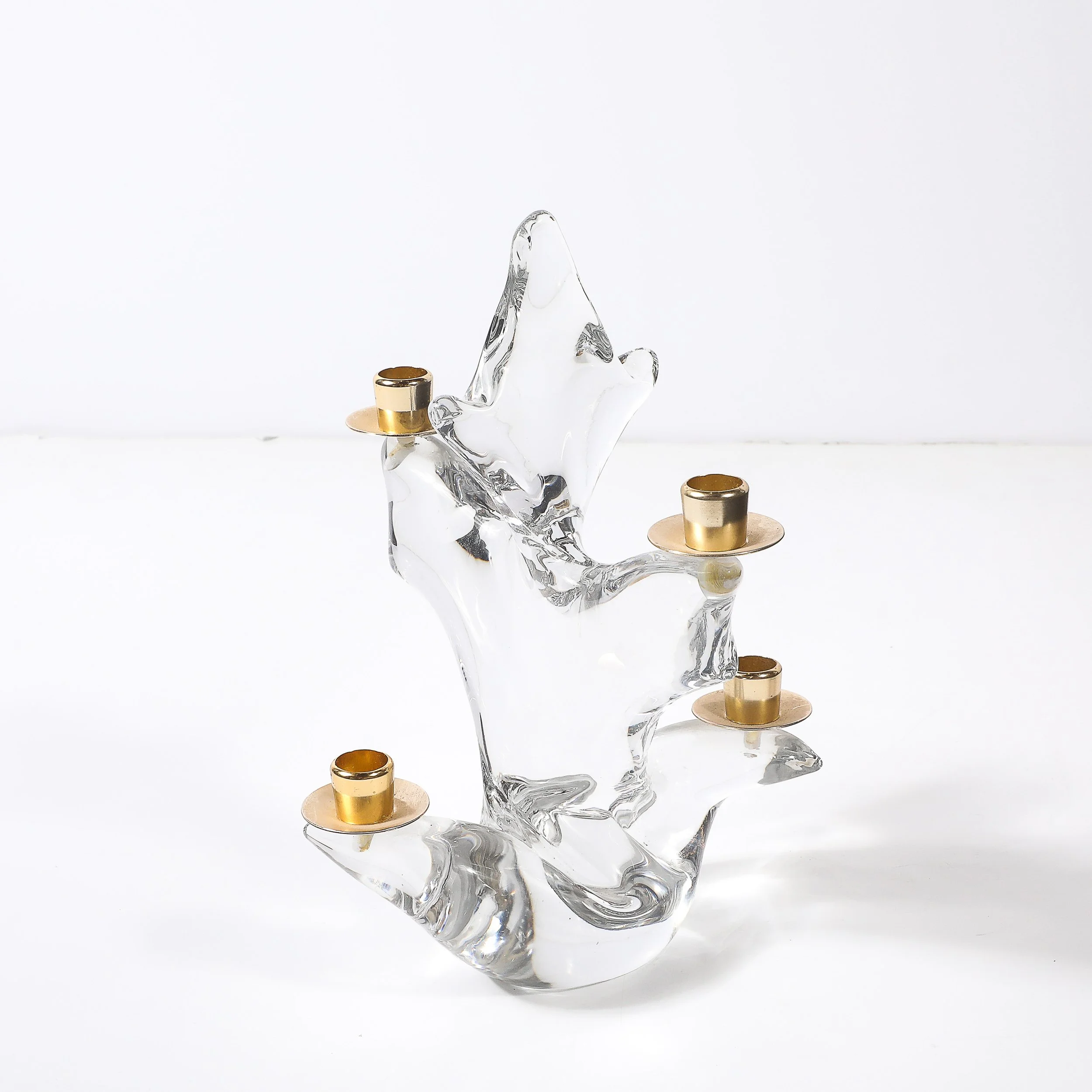 Pair of Mid-Century Crystal & Brass Candlestick Holders signed Schneider - High Style Deco 7.jpg