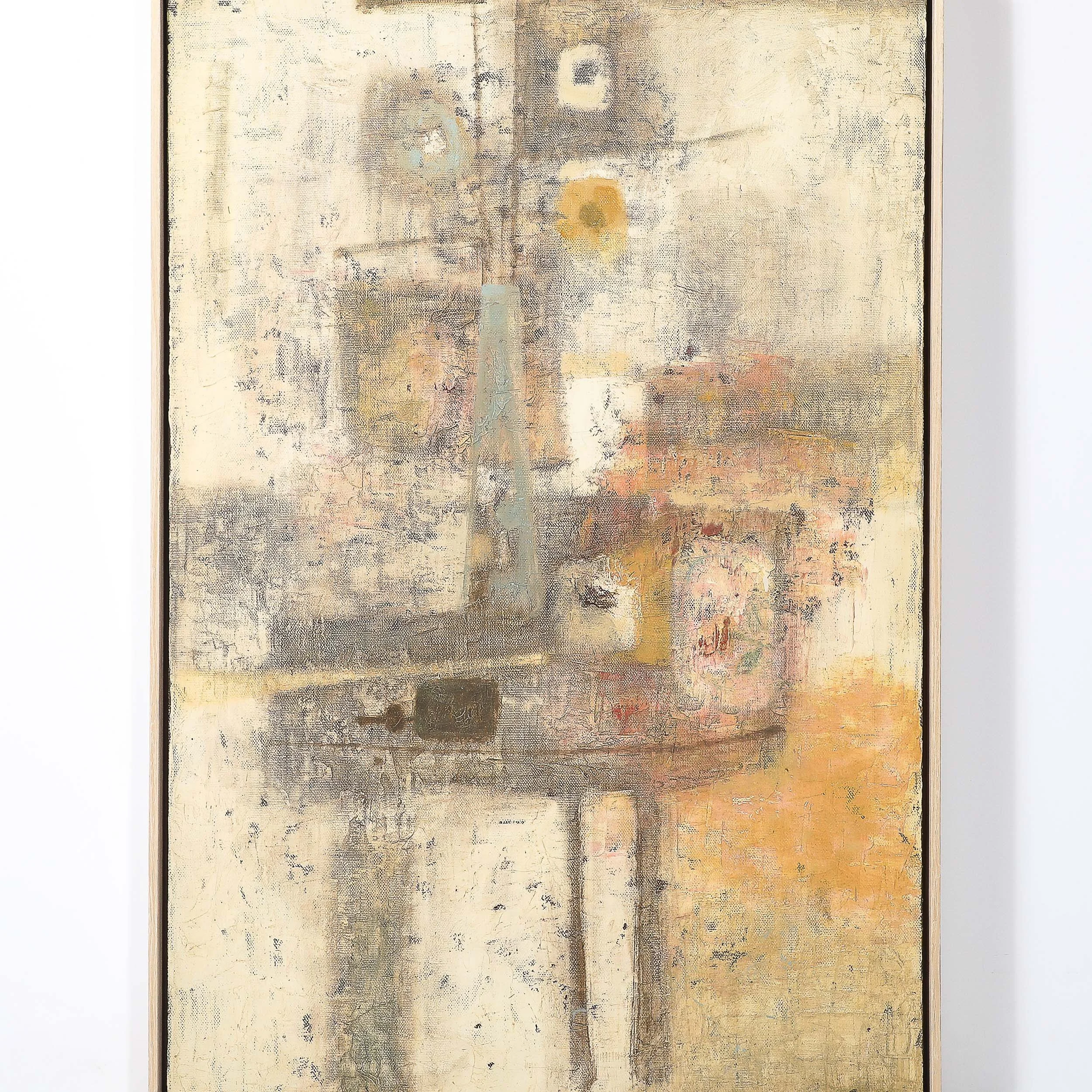 Mid-Century Abstract Color Field Still Life entitled "Foyer" in Oil On Canvas - High Style Deco 2.jpg