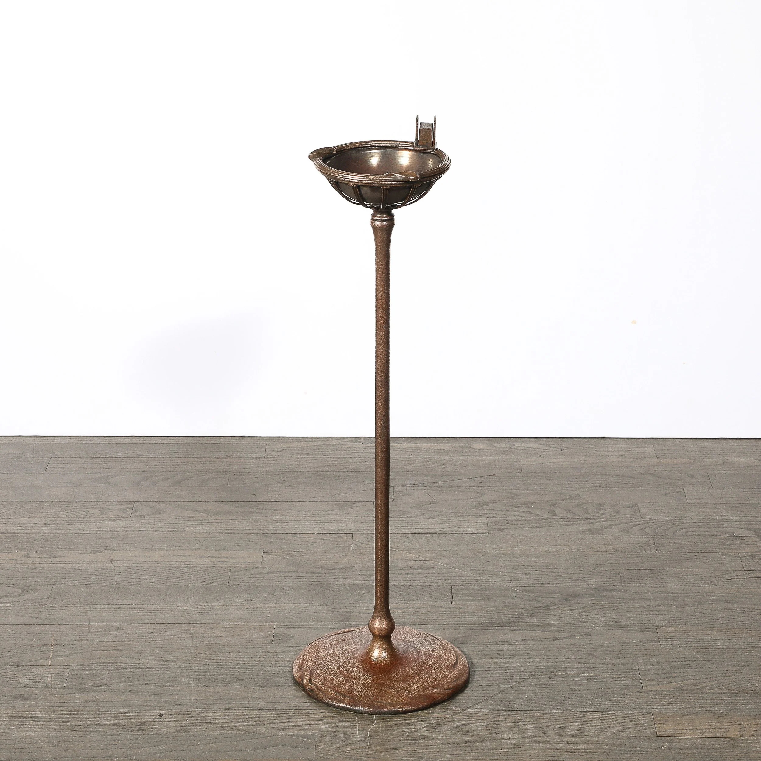 Art Deco Coppered Bronze Smoking Stand signed Tiffany Studios New York #1649 - High Style Deco 9.jpg