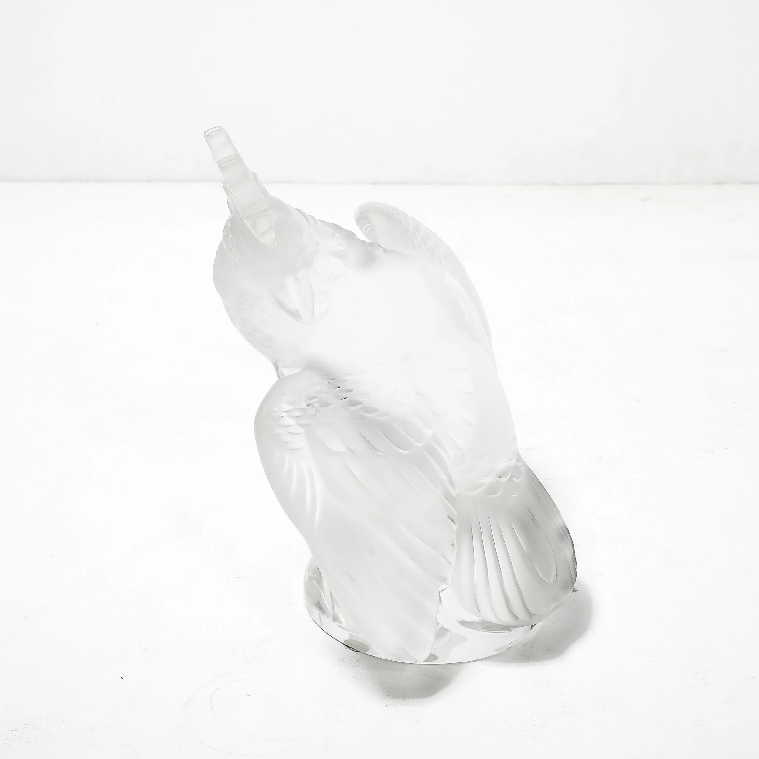 Mid-Century Modernist Sculptural Crystal Cockatiel Sculpture Signed Lalique - High Style Deco 7.jpg