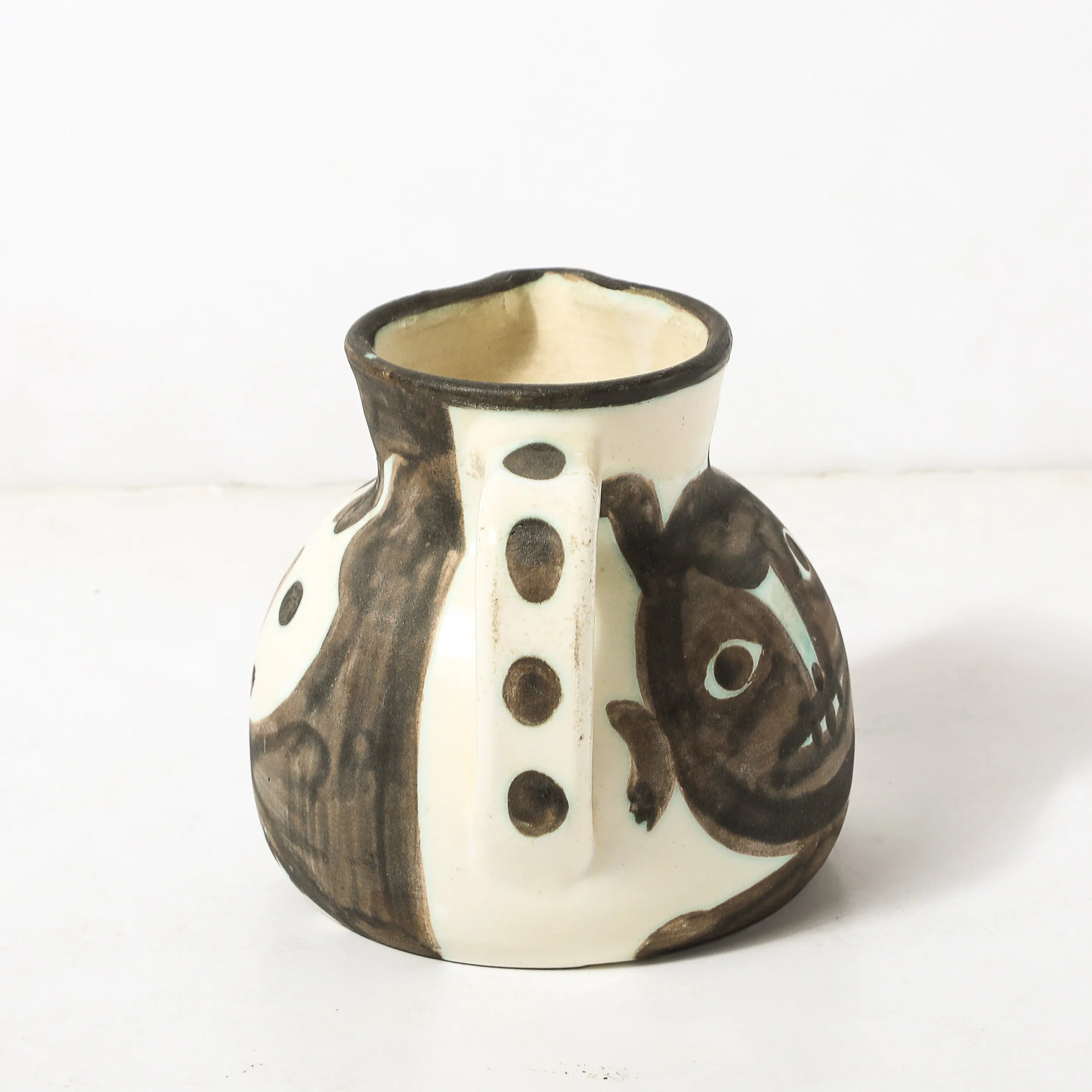 Madoura Pottery Glazed Earthenware Têtes Pitcher signed Pablo Picasso - High Style Deco 7.jpg
