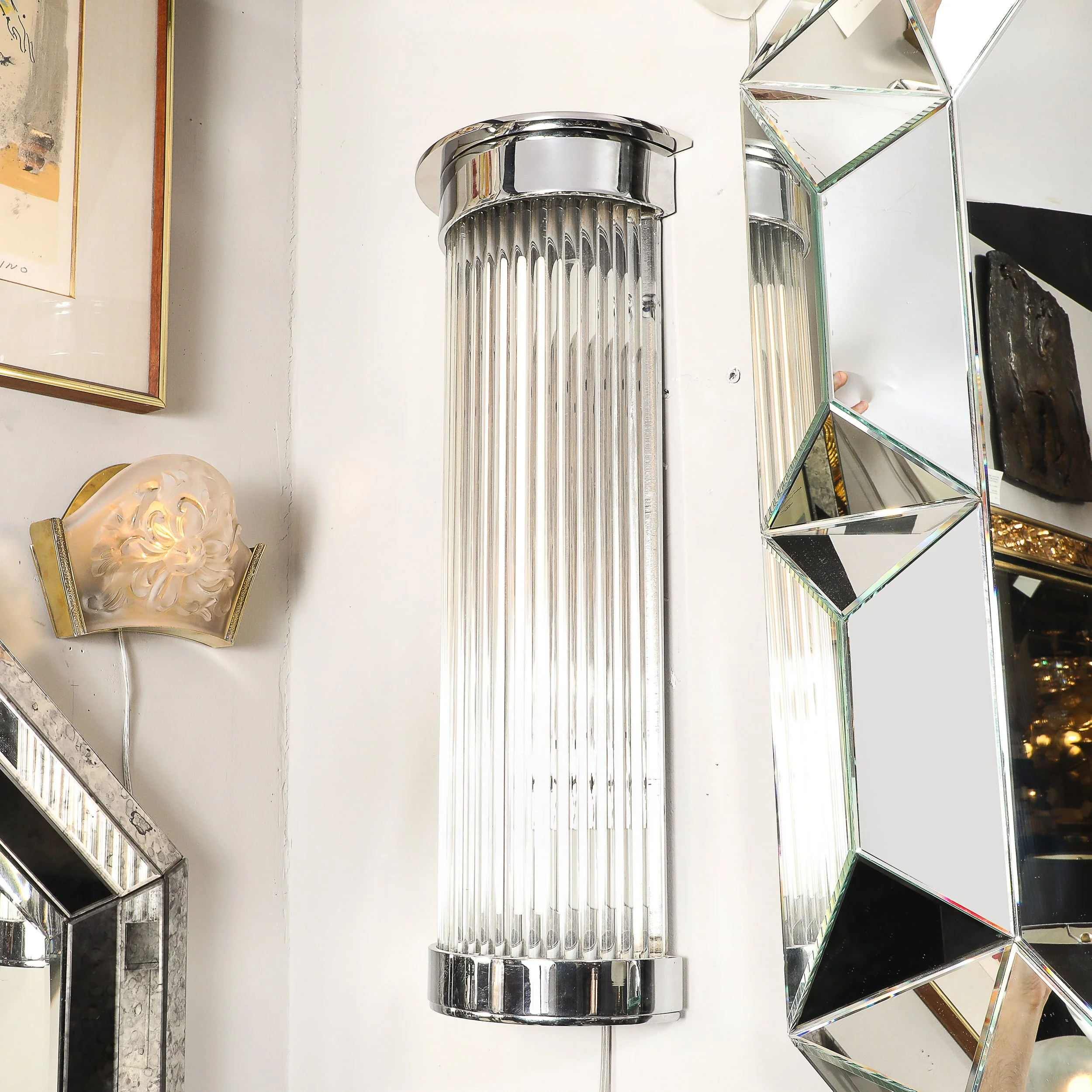 Pair of Modernist Glass Rod Sconces in Chrome Fittings - High Style Deco 13.jpg