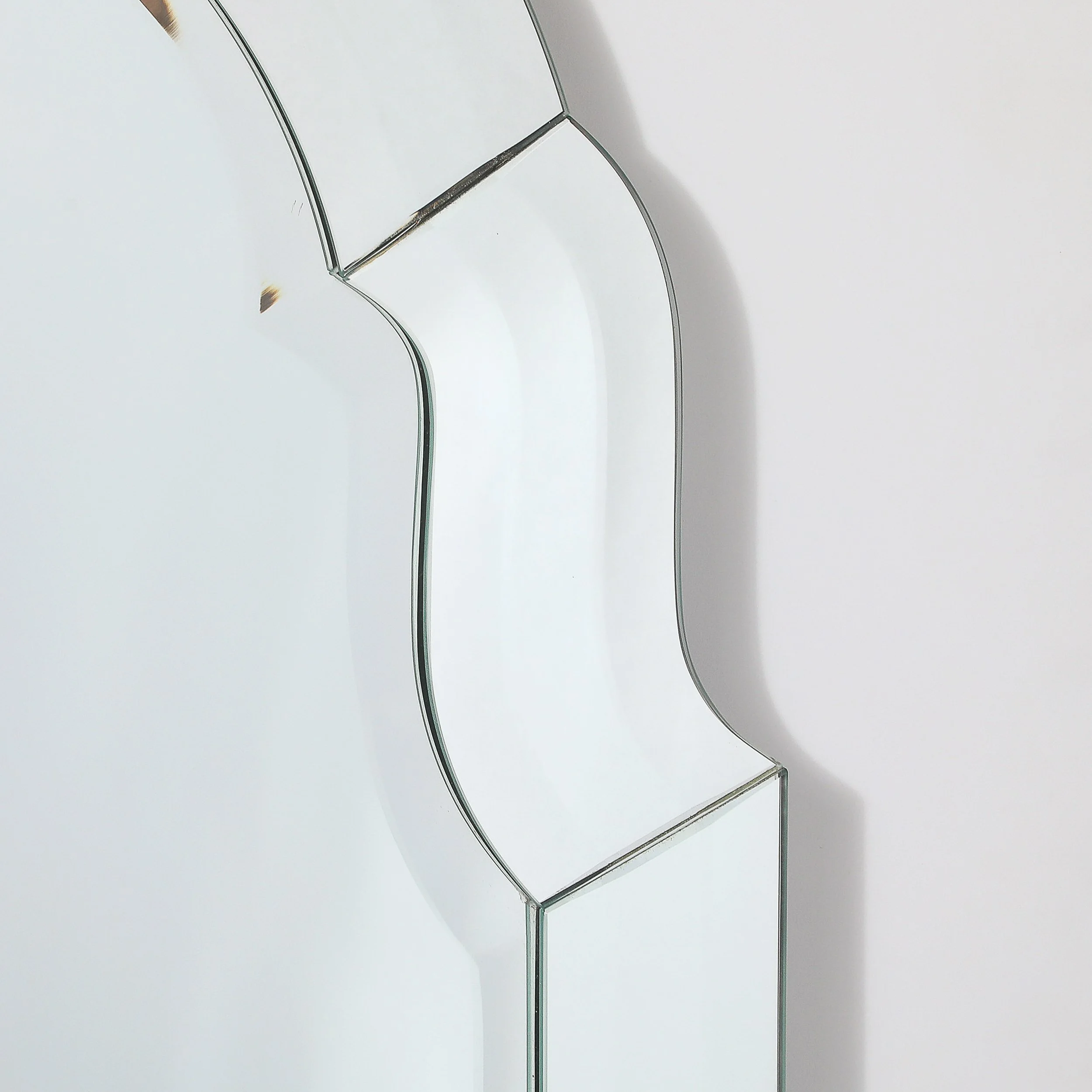 Pair of Mid-Century Modernist Serifed Arch Form Mirrors with Beveled Detailing - High Style Deco 7.jpg