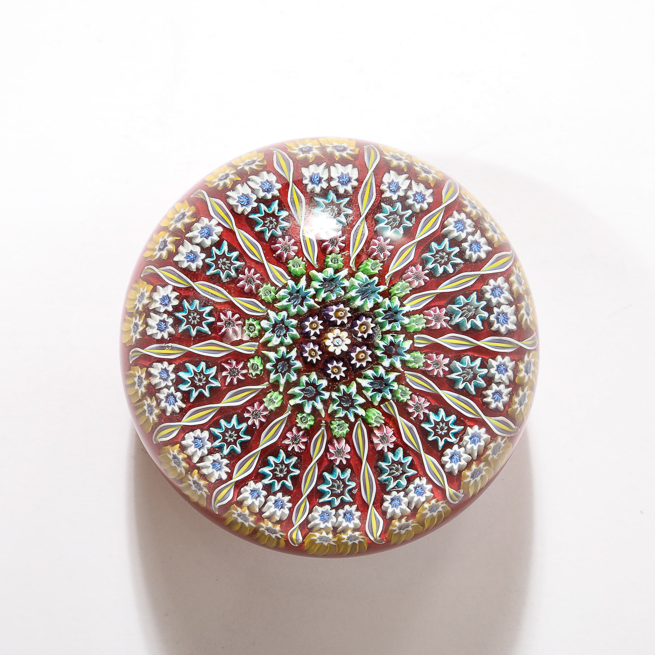 Mid-Century Modernist Hand-Blown Murano Glass Millefiori Paperweight - High Style Deco 2.jpg