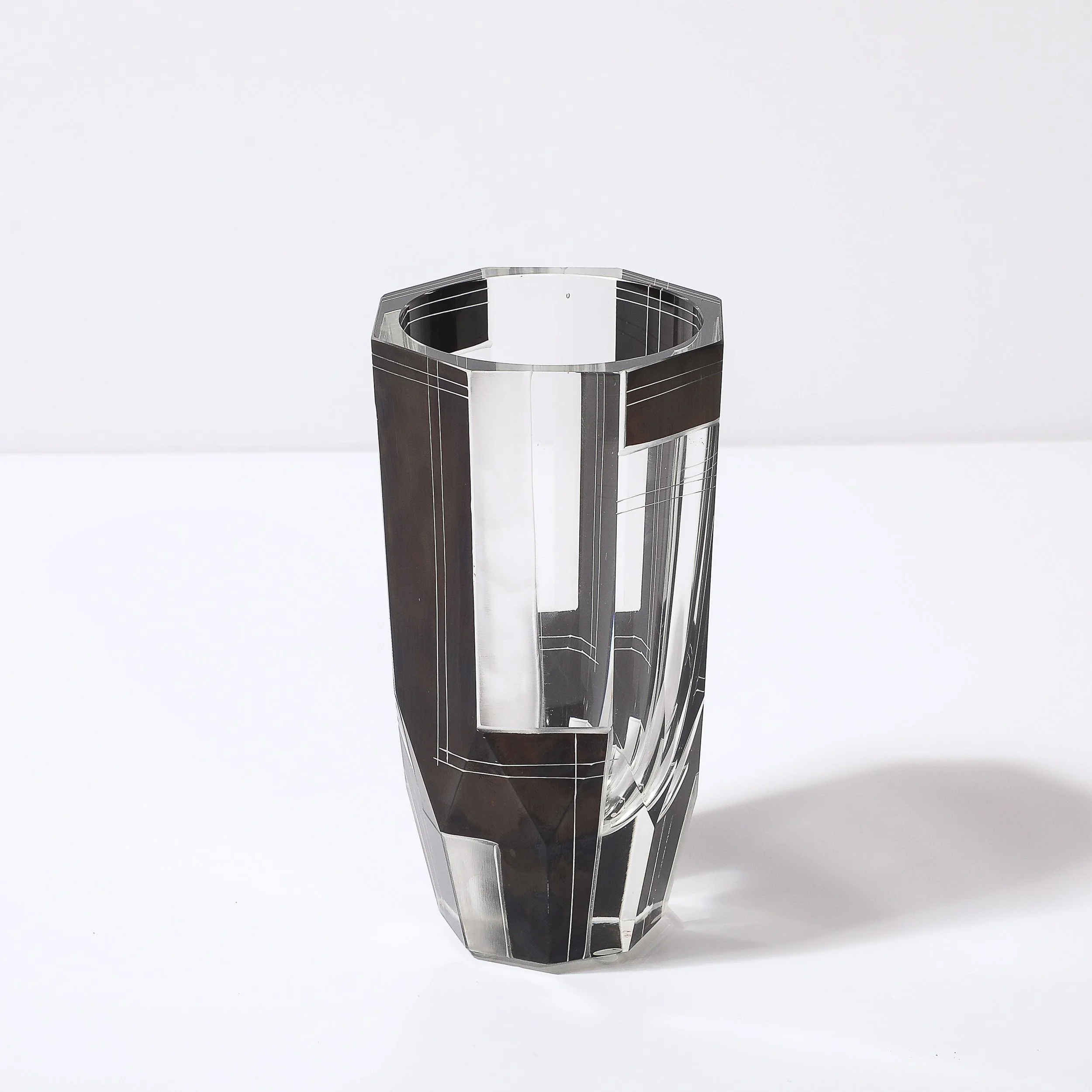 Art Deco Acid Etched Black Glass Vase with Grooved Detailing by Karl Palda - High Style Deco 15.jpg