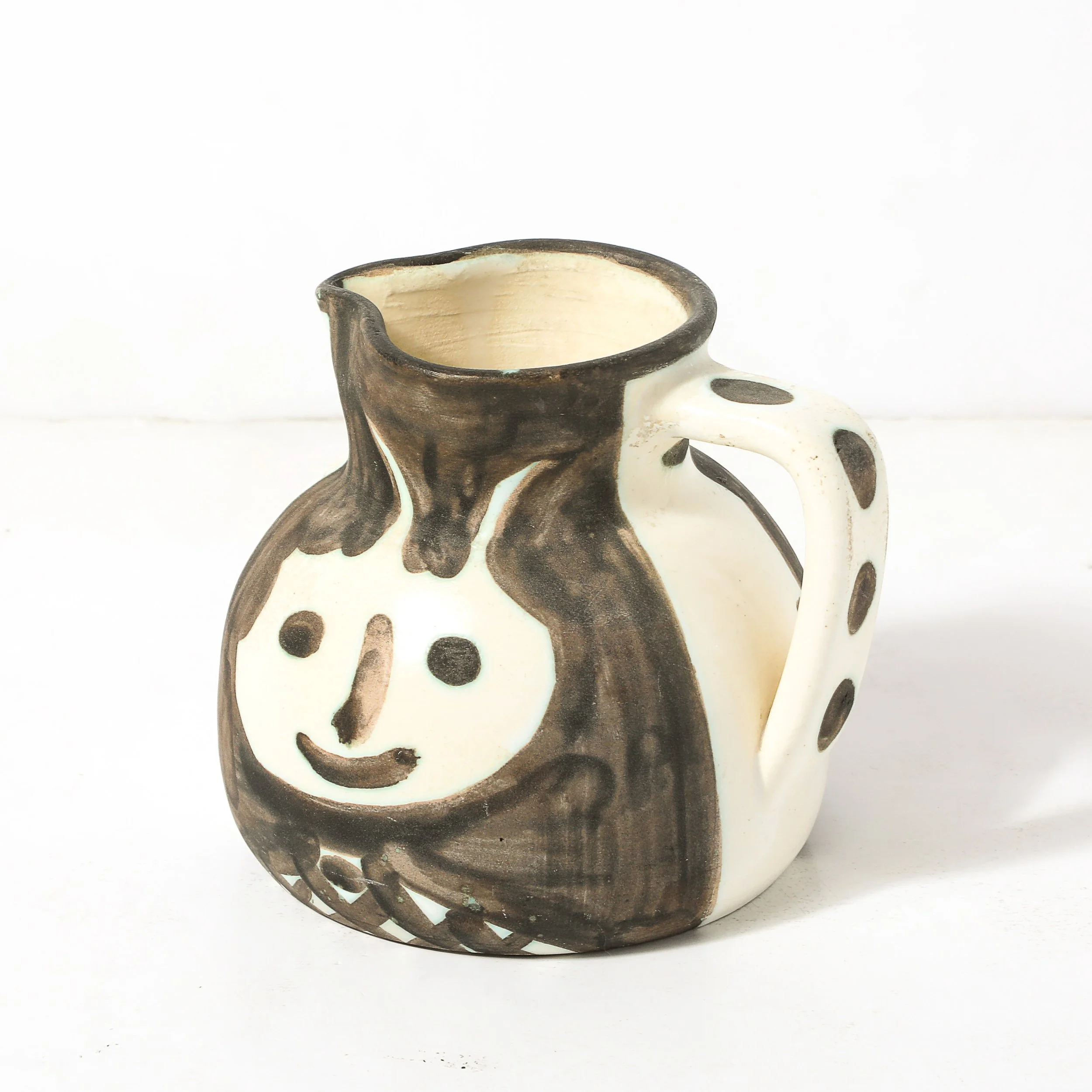 Madoura Pottery Glazed Earthenware Têtes Pitcher signed Pablo Picasso - High Style Deco 8.jpg