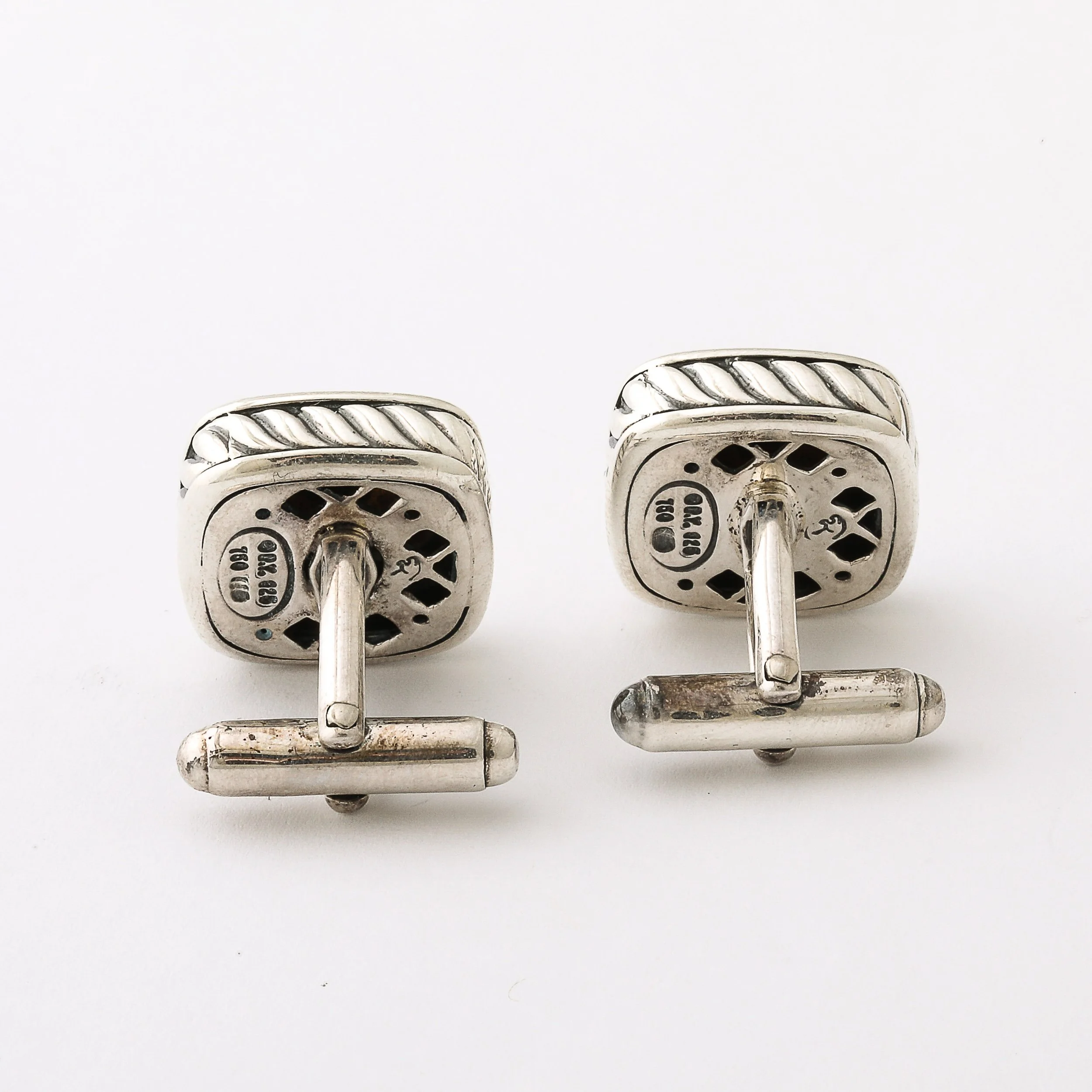 Pair of David Yurman Cufflinks in Sterling Silver and 18k Yellow Gold - High Style Deco 3.jpg
