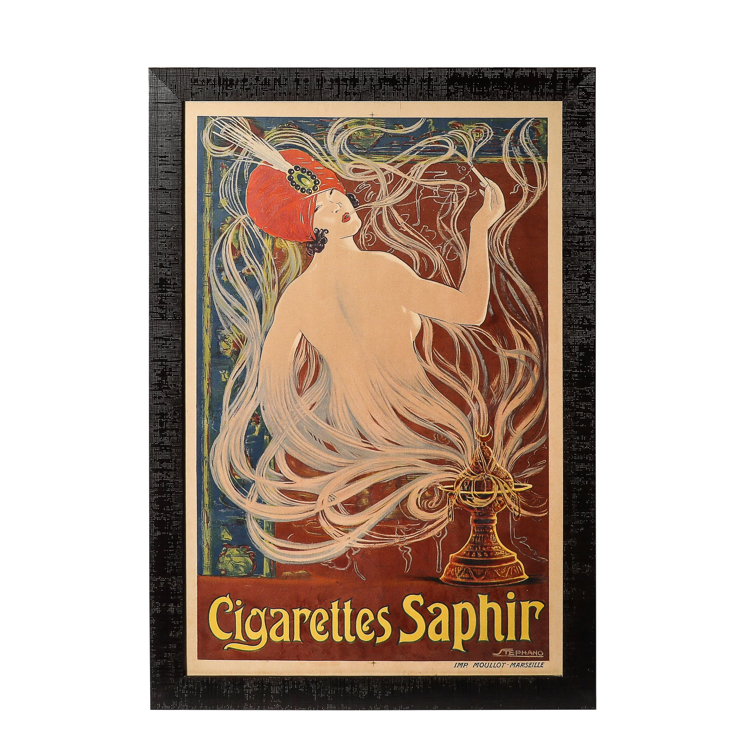 Art Nouveau Cigarettes Saphir Advertisement Poster - High Style Deco.jpg