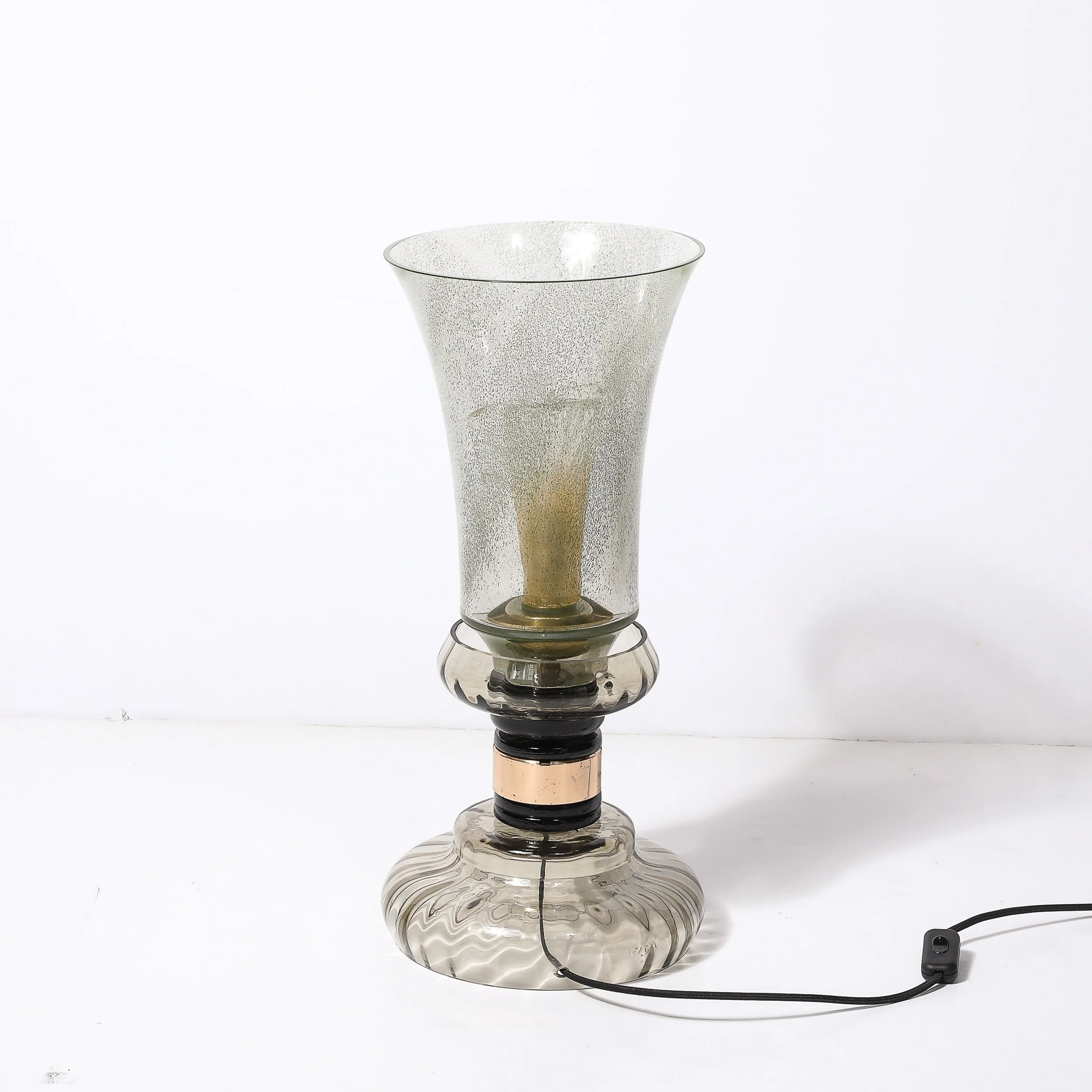 Mid-Century Enclosed Tulip Form Smoked Hand-Blown Murano Glass by Cenedese - High Style Deco 13.jpg