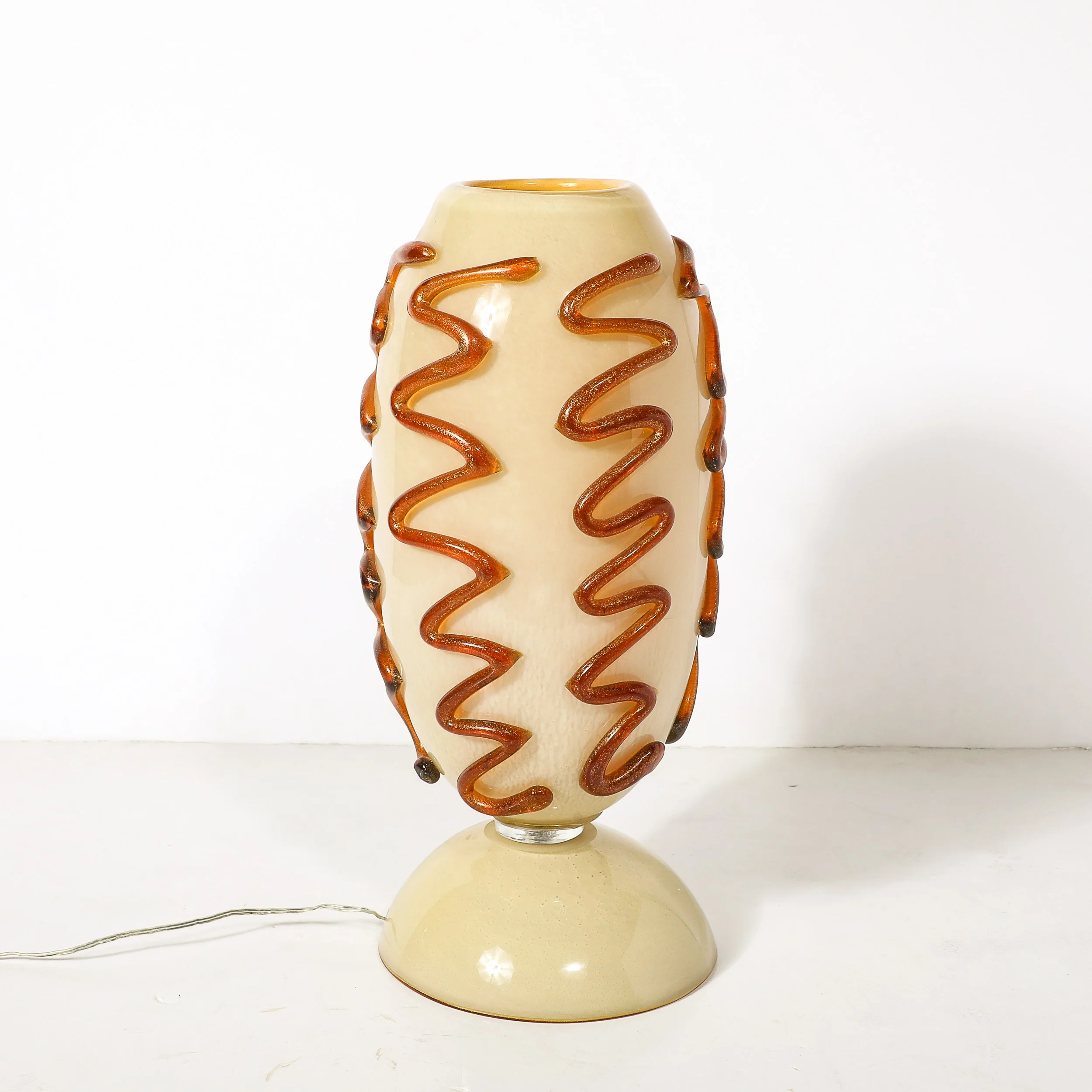 Mid-Century Hand-Blown Murano Glass Uplight in Vellum Hue w: Sandstone Trailing - High Style Deco 7.jpg