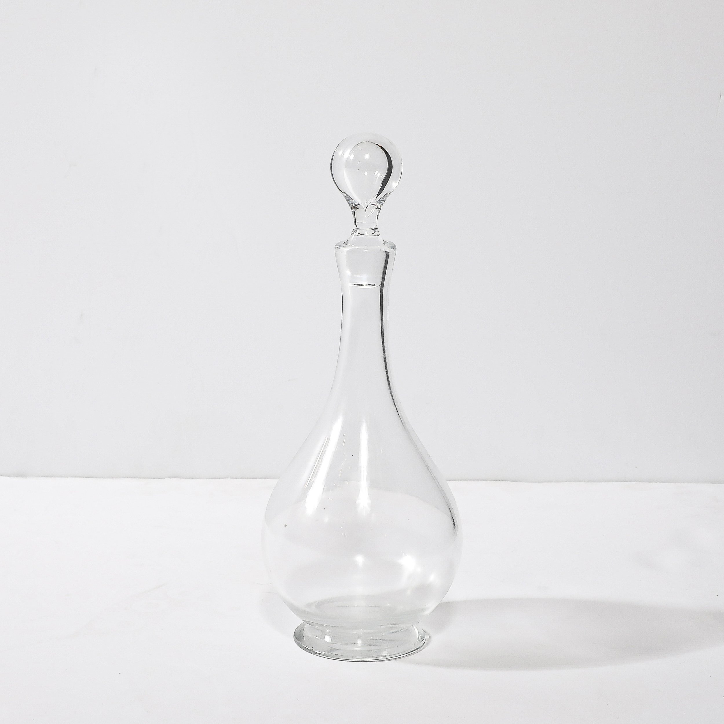 Mid-Century Modernist Drop Form Crystal Decanter signed Baccarat - High Style Deco 2.jpg