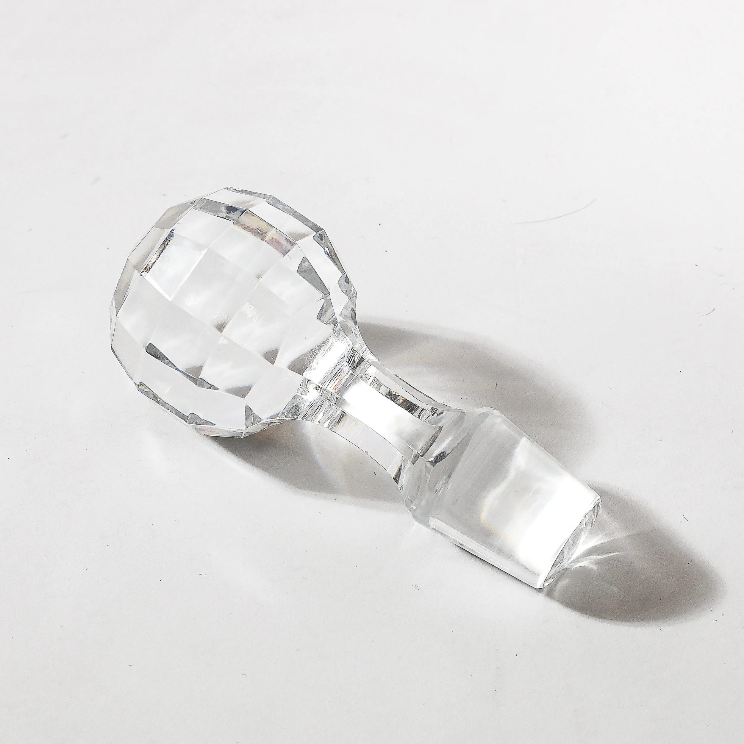 Mid-Century Modernist Faceted Cut Crystal Decanter Signed Baccarat - High Style Deco 9.jpg