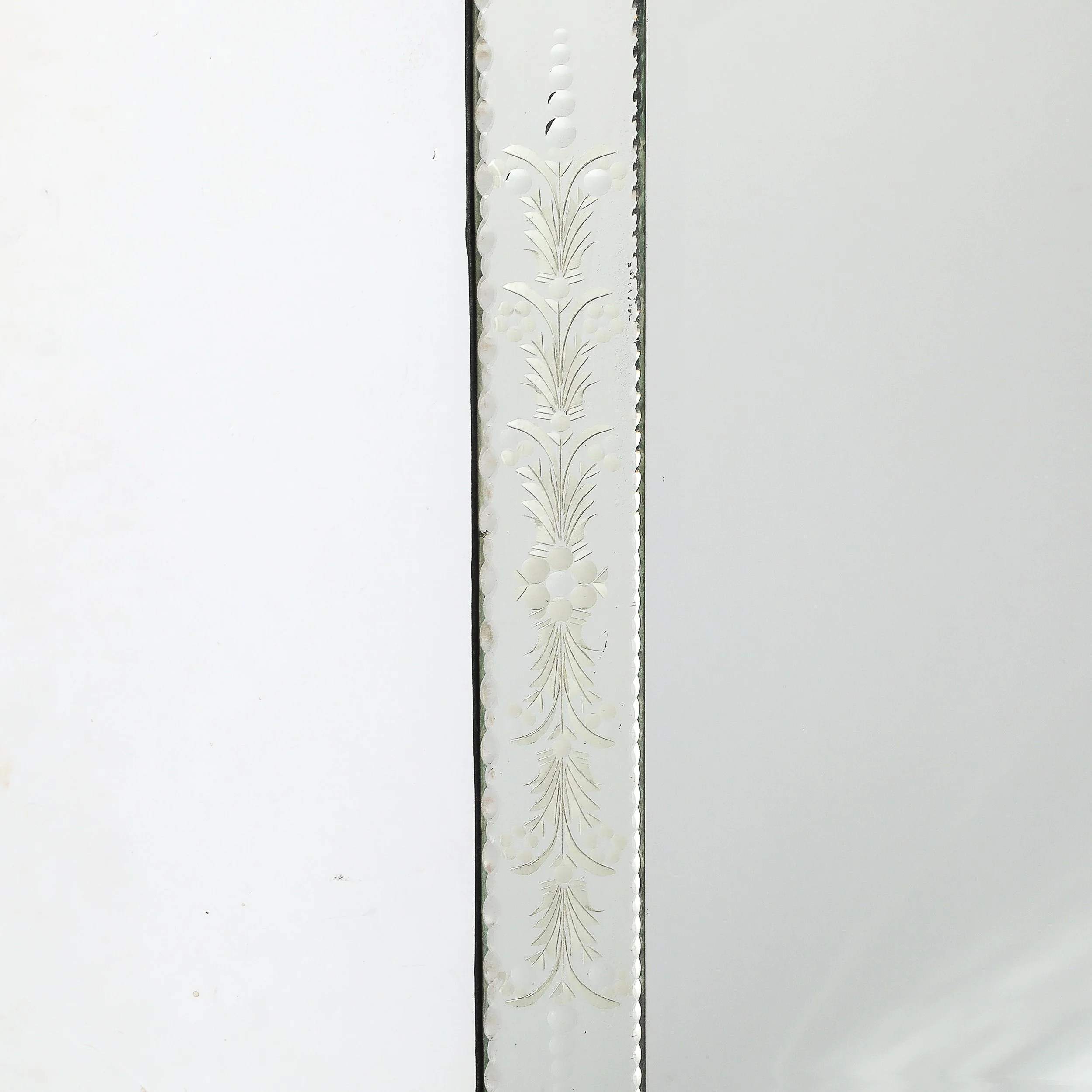 Mid-Century Reversed Etched Venetian Glass Mirror with Chain Beveled Detailing - High Style Deco 5.jpg