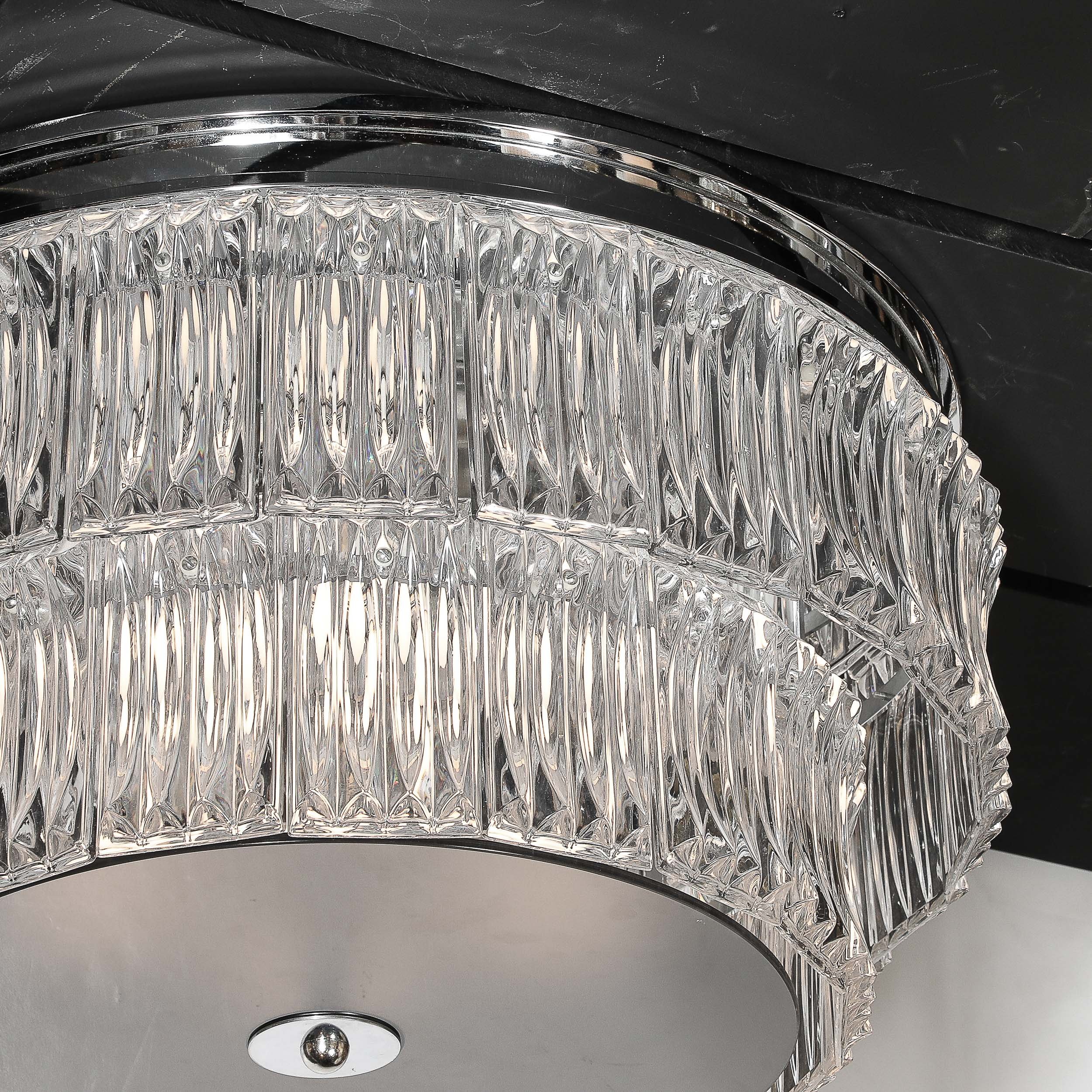 Mid-Century 2-Tier Transparent Murano Glass Flush-Mount w: Smoked Glass Diffuser - High Style Deco 6.jpg