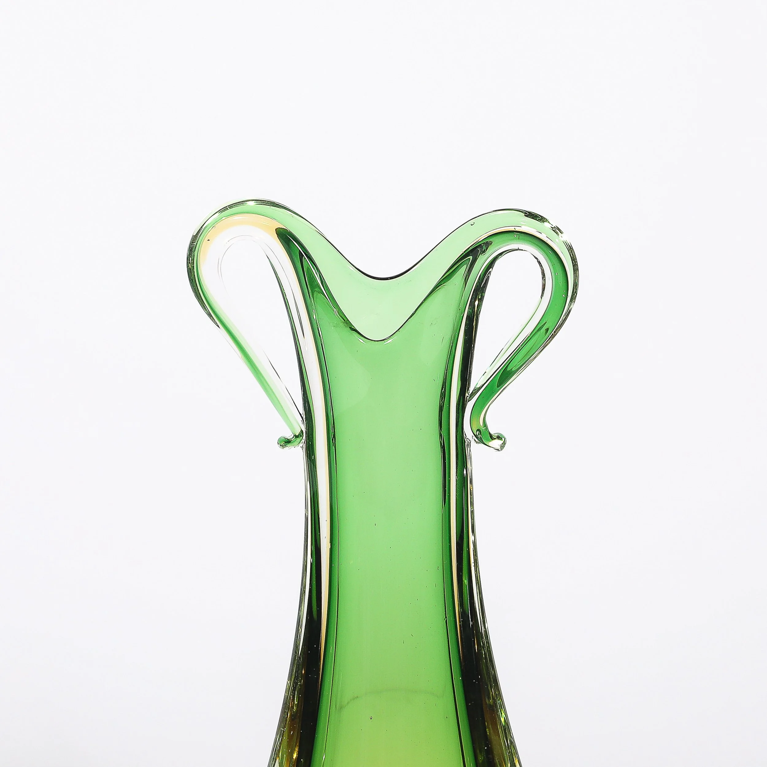 Mid-Century Modernist Hand-Blown Murano Sommerso Glass in Emerald & Amber Hues - High Style Deco 2.jpg