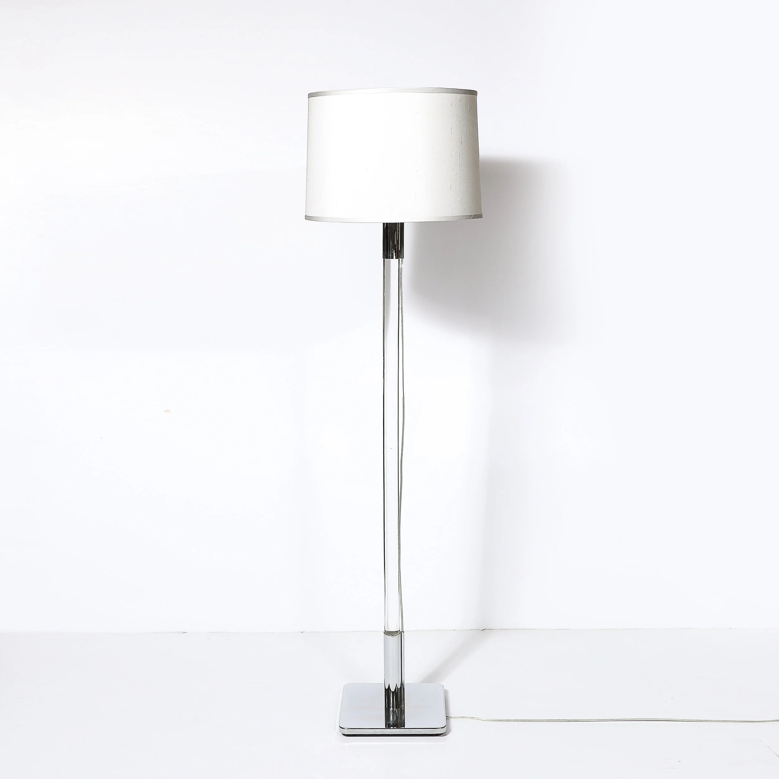 Mid-Century Modernist Floor Lamp in Lucite & Polished Nickel by Hansen - High Style Deco 8.jpg