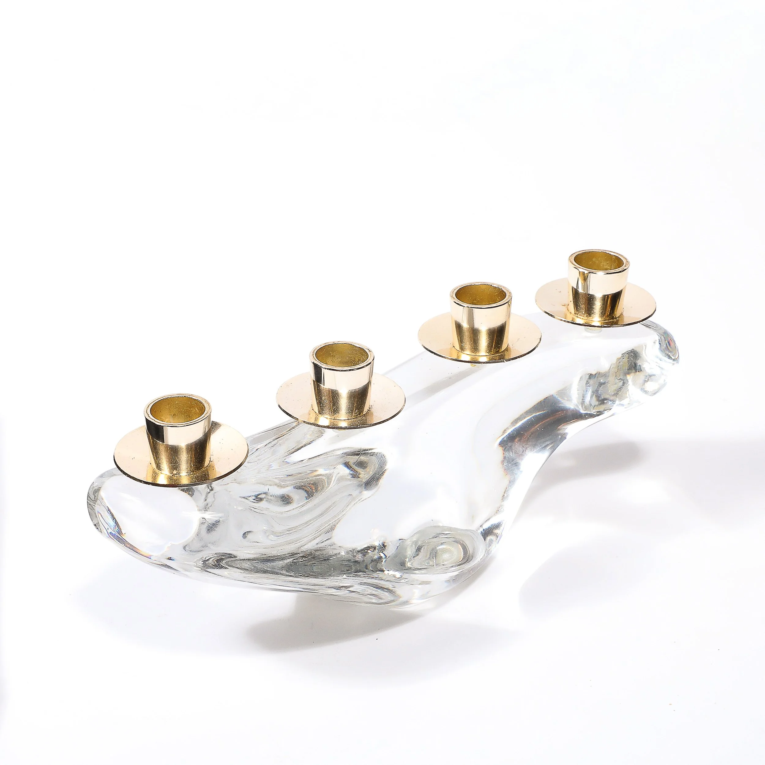 Mid-Century Amorphic Candelabra in Crystal and Brass Signed Schneider - High Style Deco 5.jpg