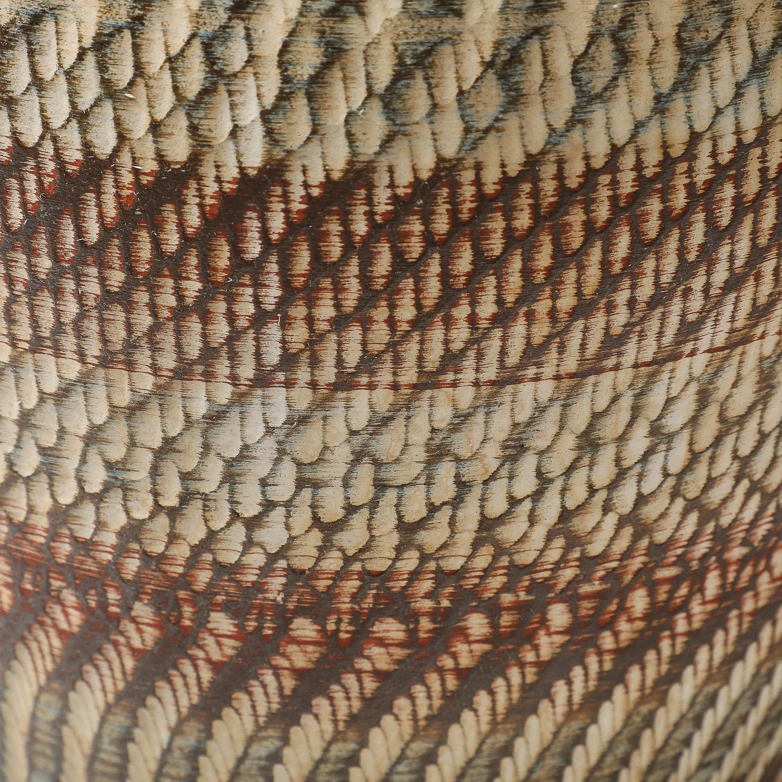 Mid-Century Ceramic Earth Toned Vase W: Scaled Textural Detailing signed Germany - High Style Deco 9.jpg