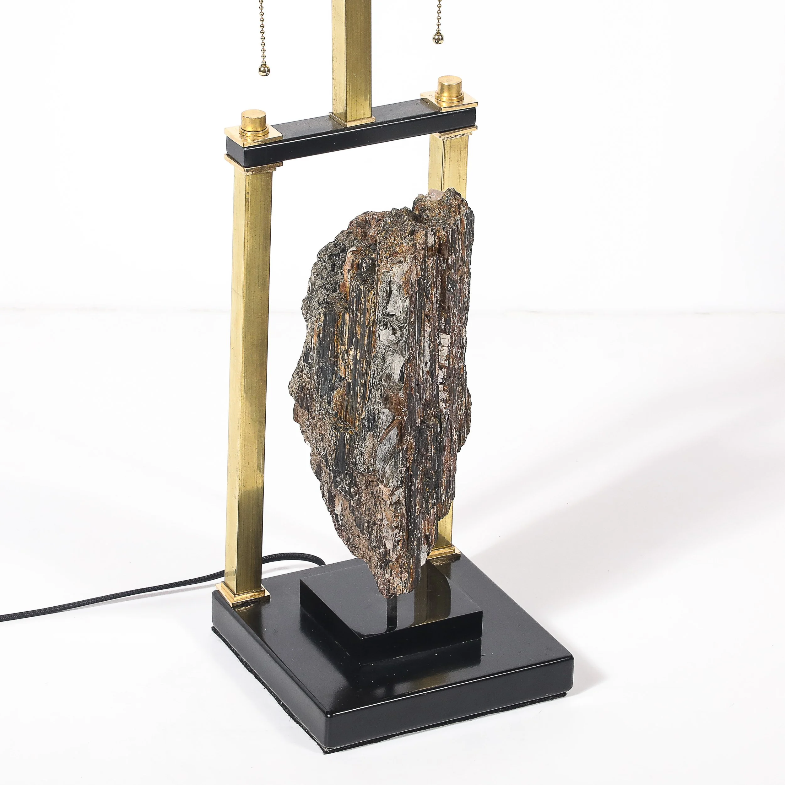 Mid-Century Rectilinear Black Lacquer & Brass Pyrite Specimen Table Lamp - High Style Deco 9.jpg