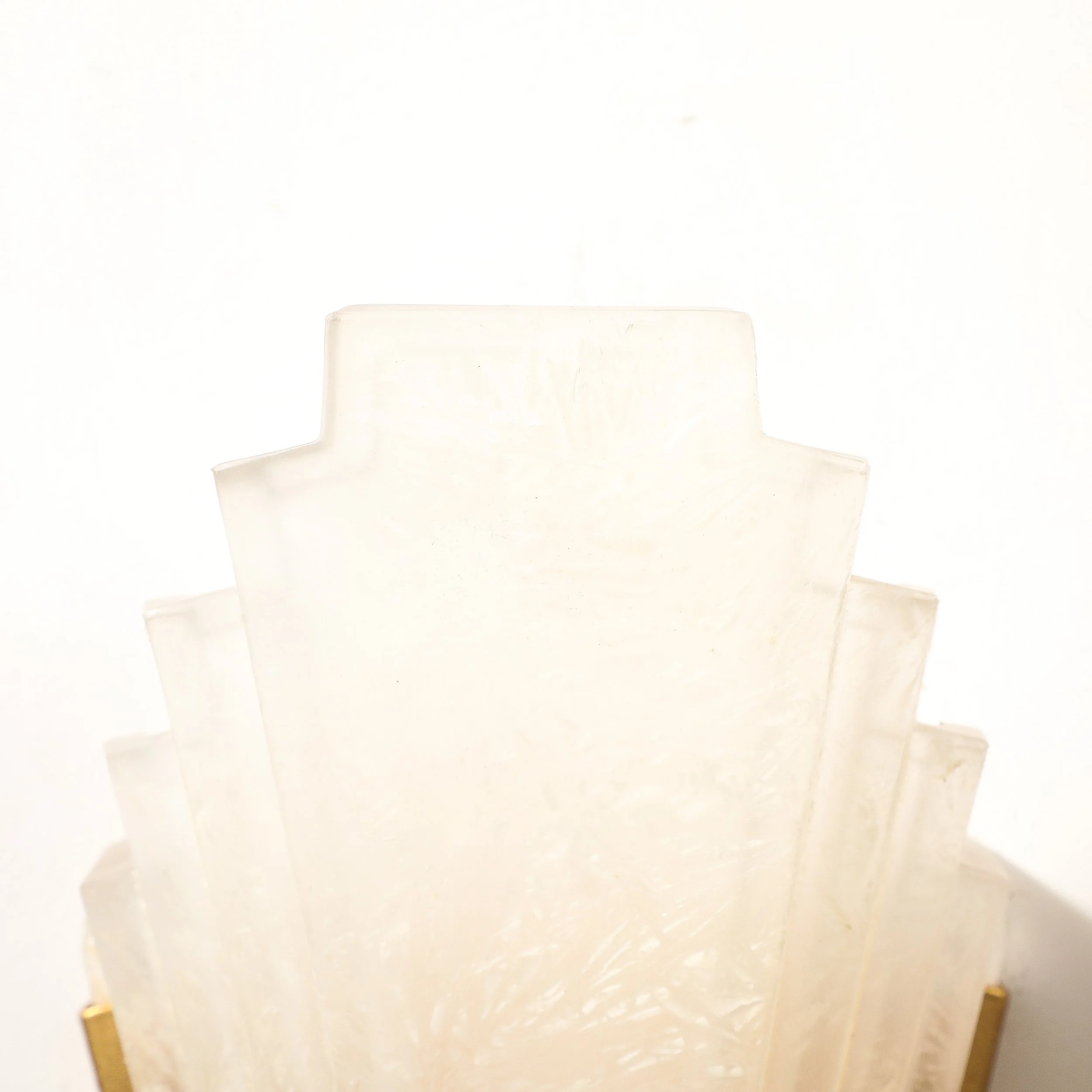 Art Deco Skyscraper Style Frosted Glass Slip Shade Crystalline Texture Sconces - High Style Deco 8.jpg