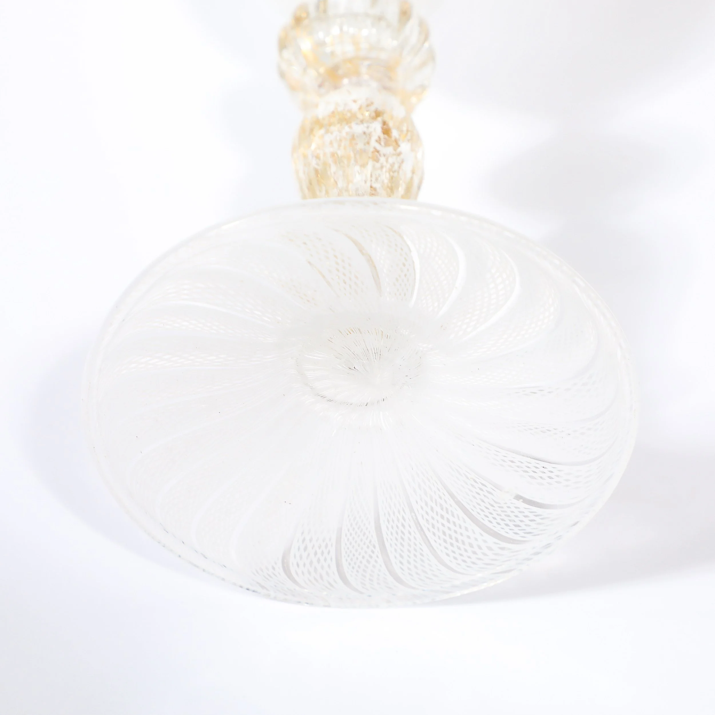 Set of 8 Antique Hand-Blown Latticino Murano Wine Glasses W:24K Gold by Salviati - High Style Deco 9.jpg