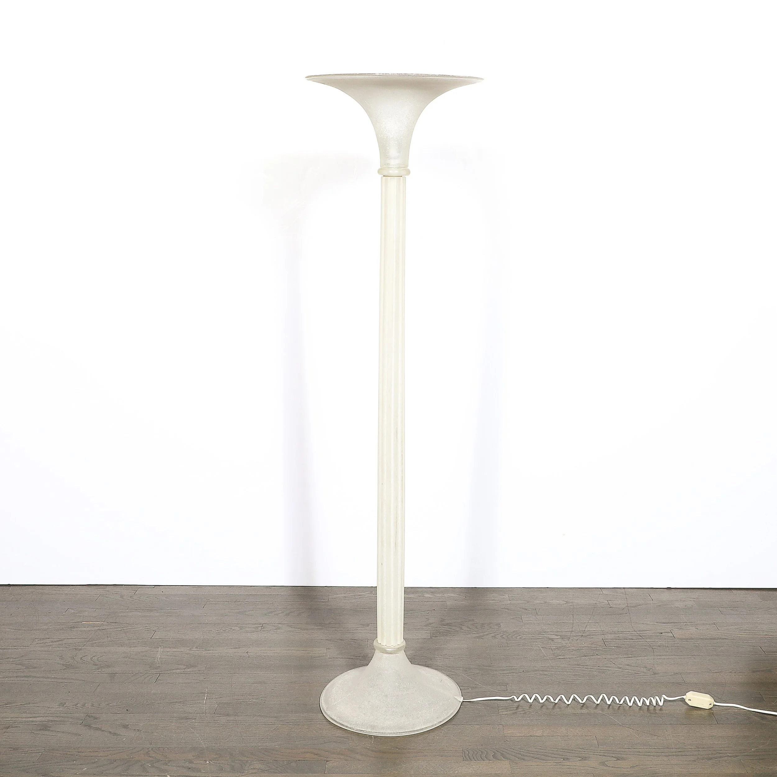 Documented Mid-Century Modern Hand-Blown Scavo Glass Torchiere by Karl Springer - High Style Deco 11.jpg