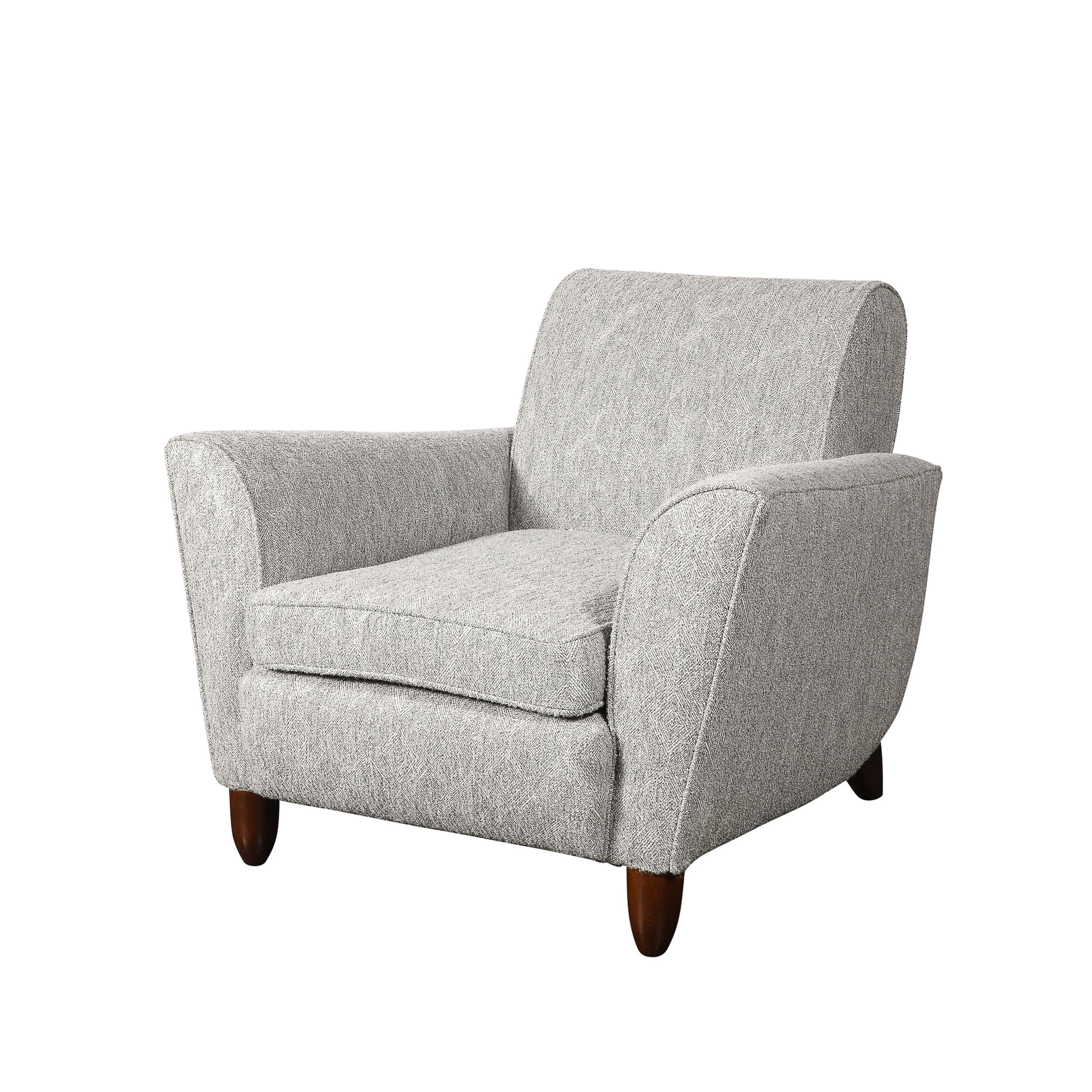 Mid-Century Hand-Rubbed Walnut & Holly Hunt Geo Mohair Club Chairs by James Mont - High Style Deco 1.jpg