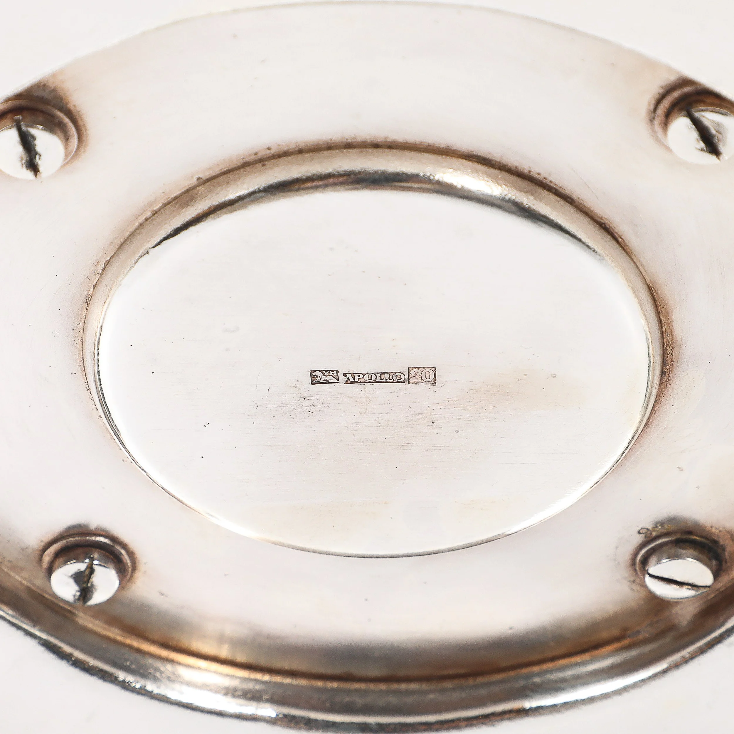 Art Deco Skyscraper Style Apollo Company Silver Plated Bowl w: Chevron Motif - High Style Deco 13.jpg