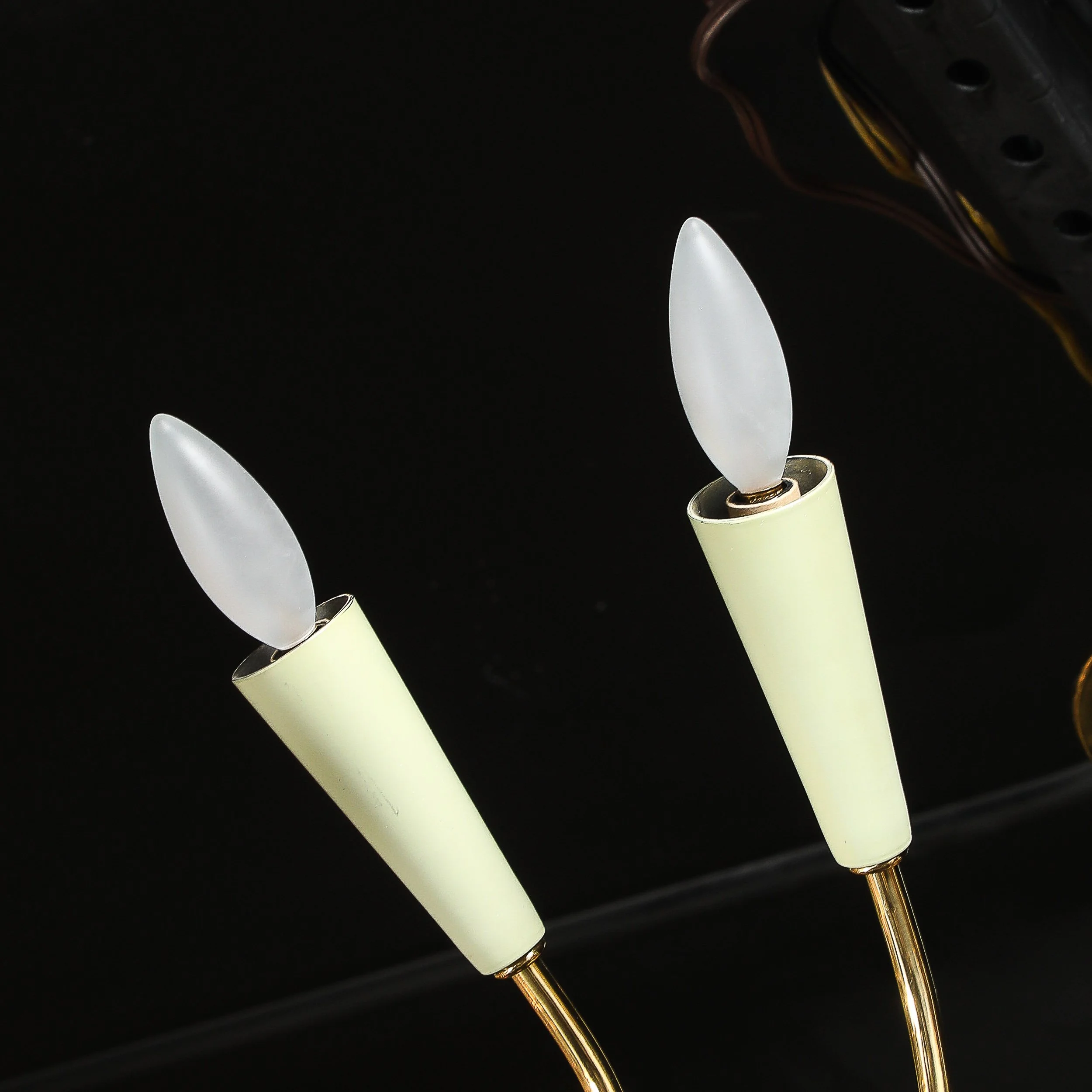 Mid-Century Polished Brass & Green Enamel 12 Light Chandelier by Stilnovo - High Style Deco 15.jpg