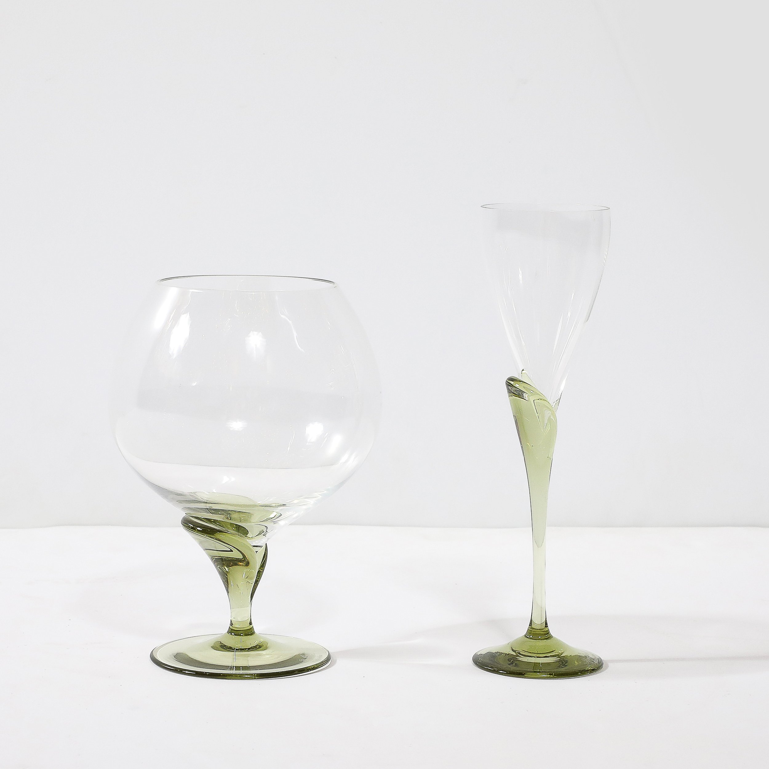 Set of 16 Papyrus Pattern Rosenthal Cordial & Brandy Sniffer Crystal Stemware - High Style Deco 8.jpg