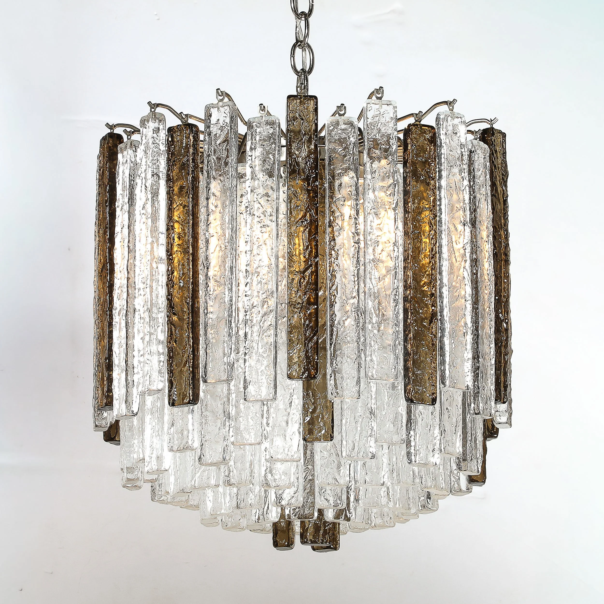 Pair of Mid-Century Modernist Hand-Blown Mottled Murano Glass Pendants by Venini - High Style Deco 1.jpg