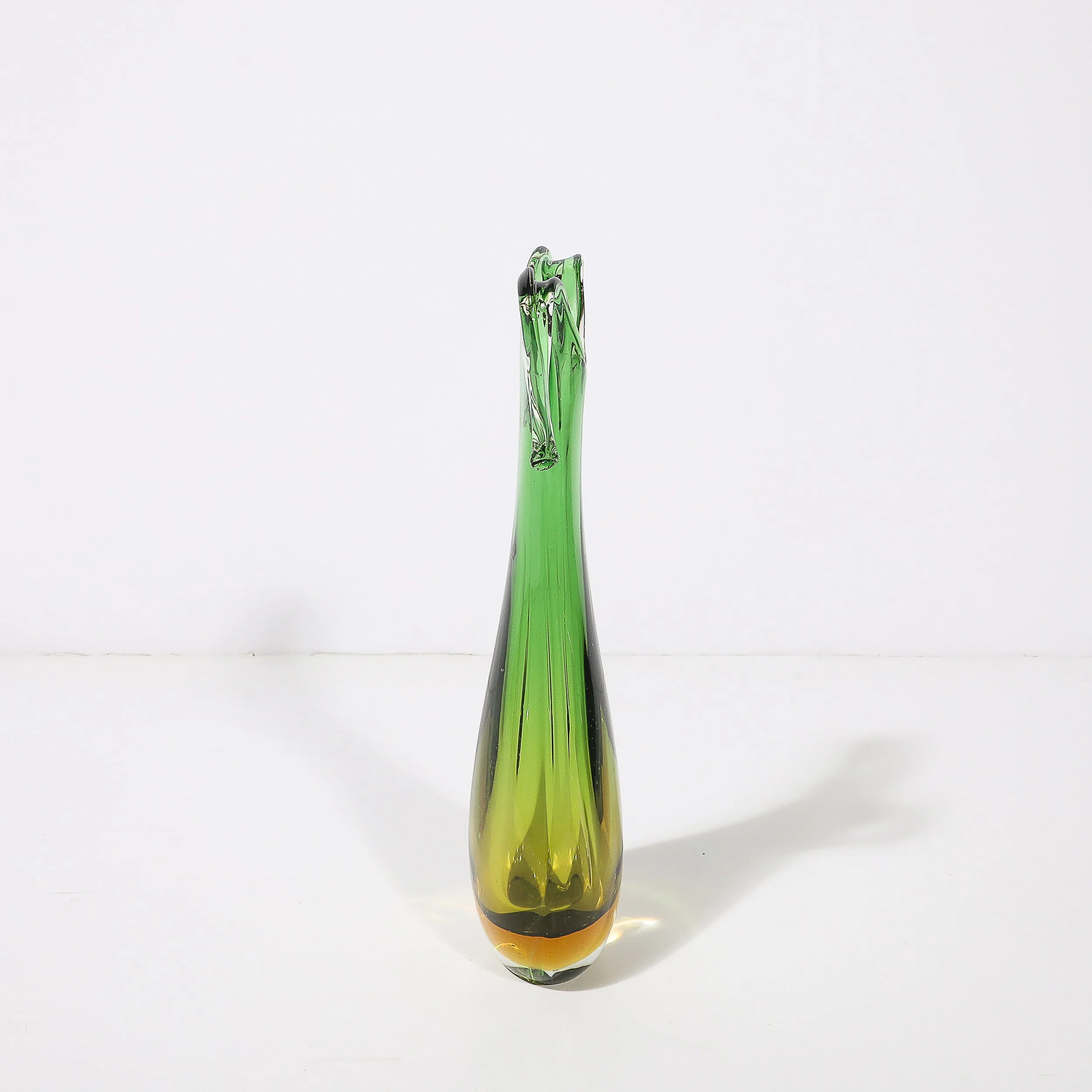 Mid-Century Modernist Hand-Blown Murano Sommerso Glass in Emerald & Amber Hues - High Style Deco 8.jpg