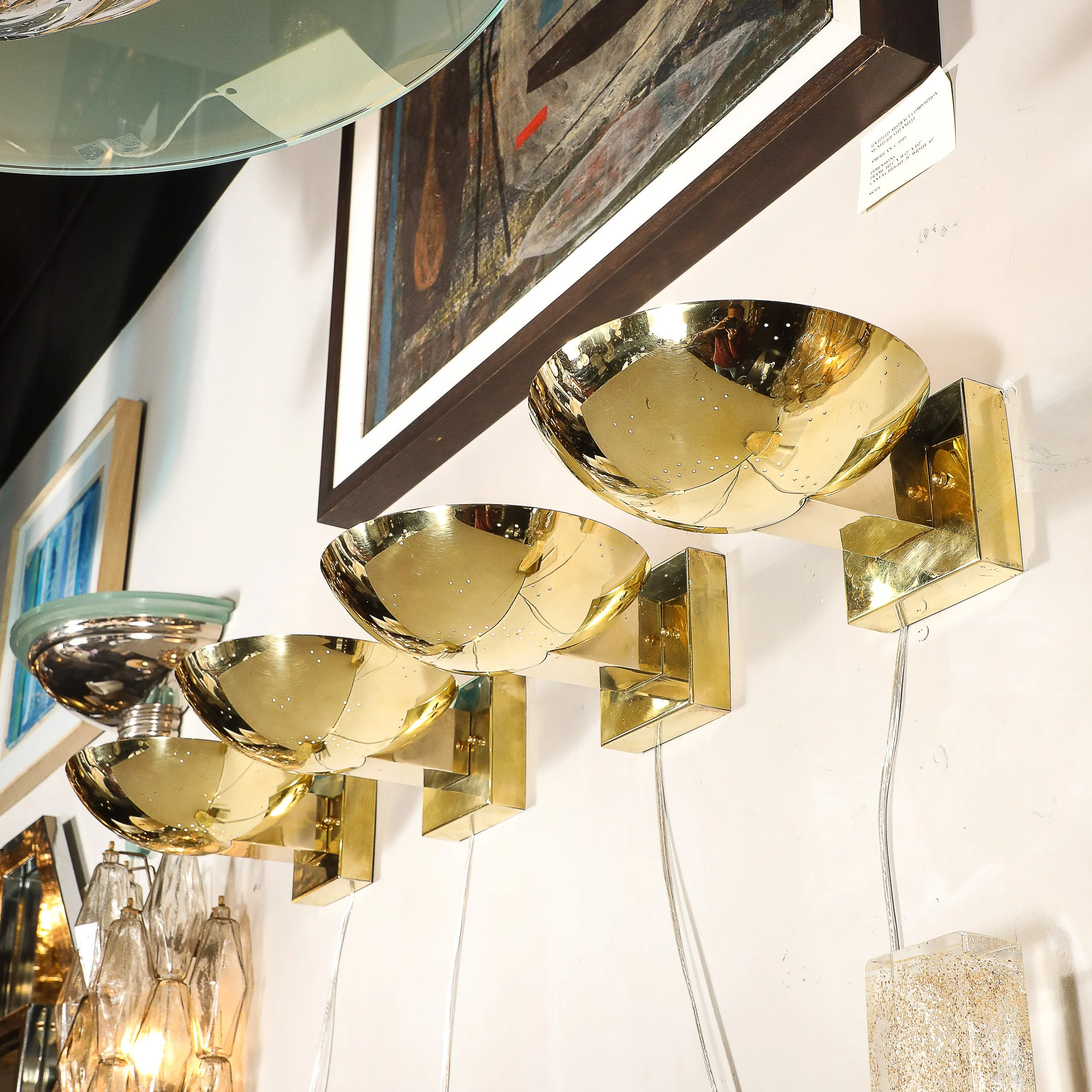 Set of Four Mid-Century Modernist Polished Brass Sconces by Paavo Tynell - High Style Deco 8.jpg