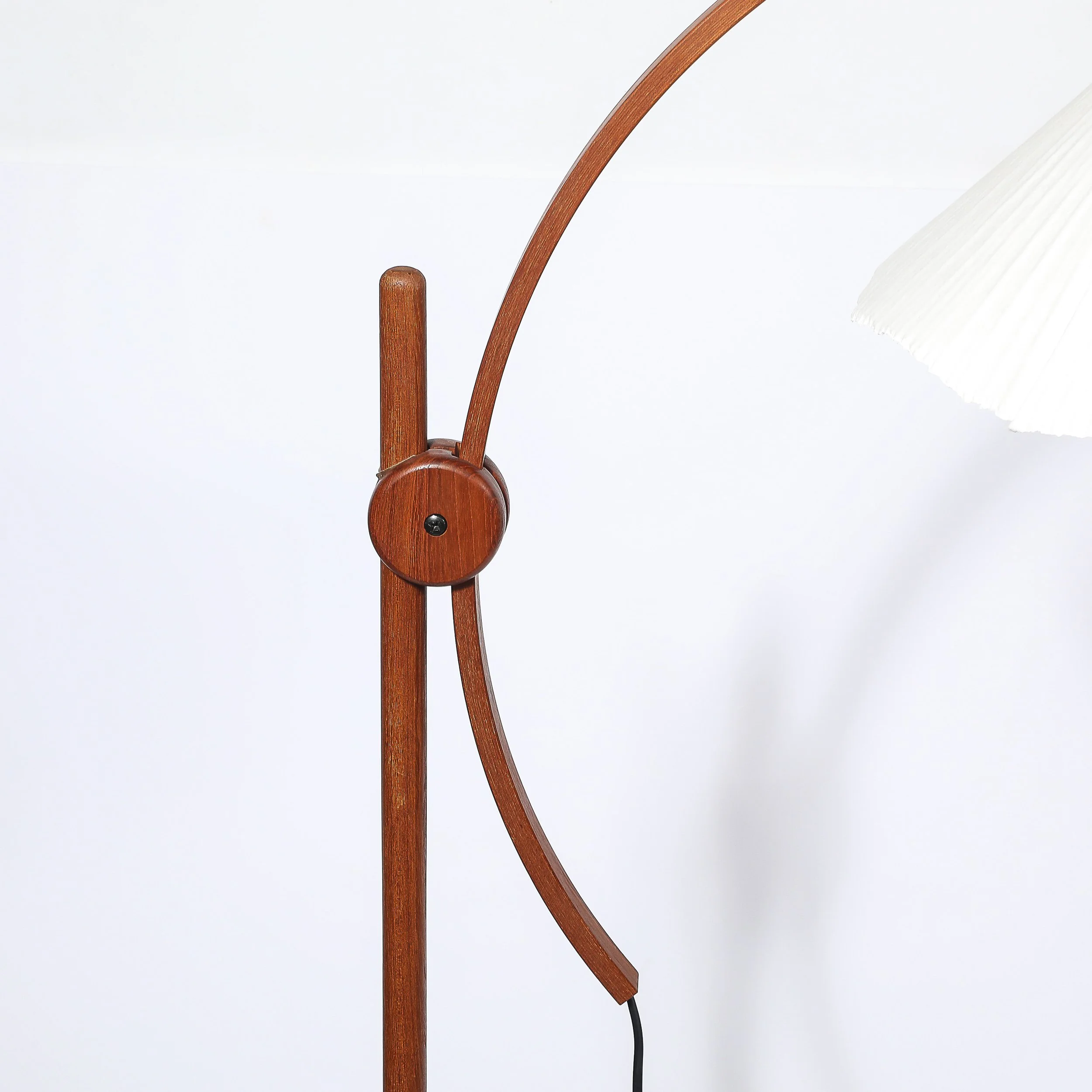 Mid-Century Sculptural Teak Adjustable Floor Lamp w: Custom Archival Paper Shade - High Style Deco 12.jpg