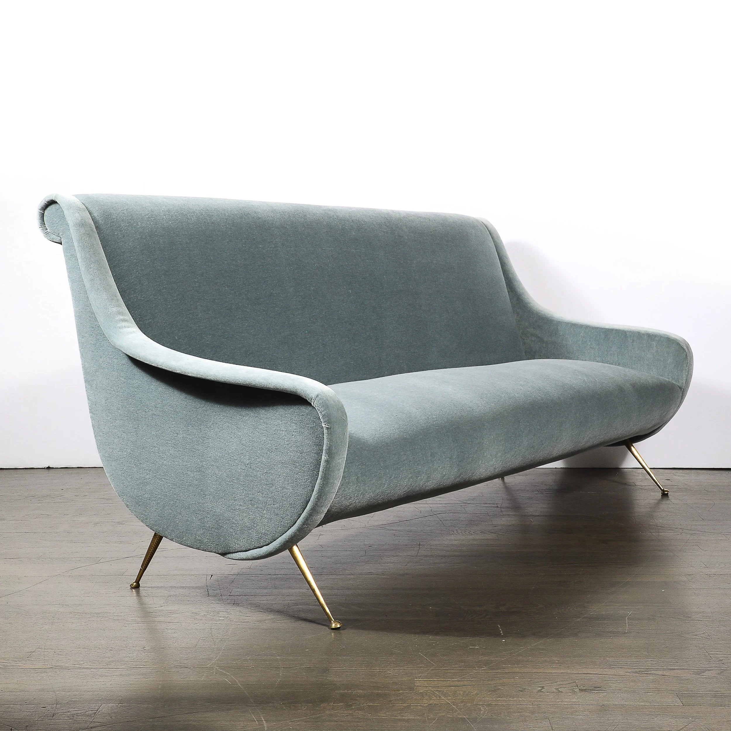 Mid-Century Lady Sofa in Powder Blue Velvet Mohair & Brass Legs by Marco Zanuso - High Style Deco 13.jpg