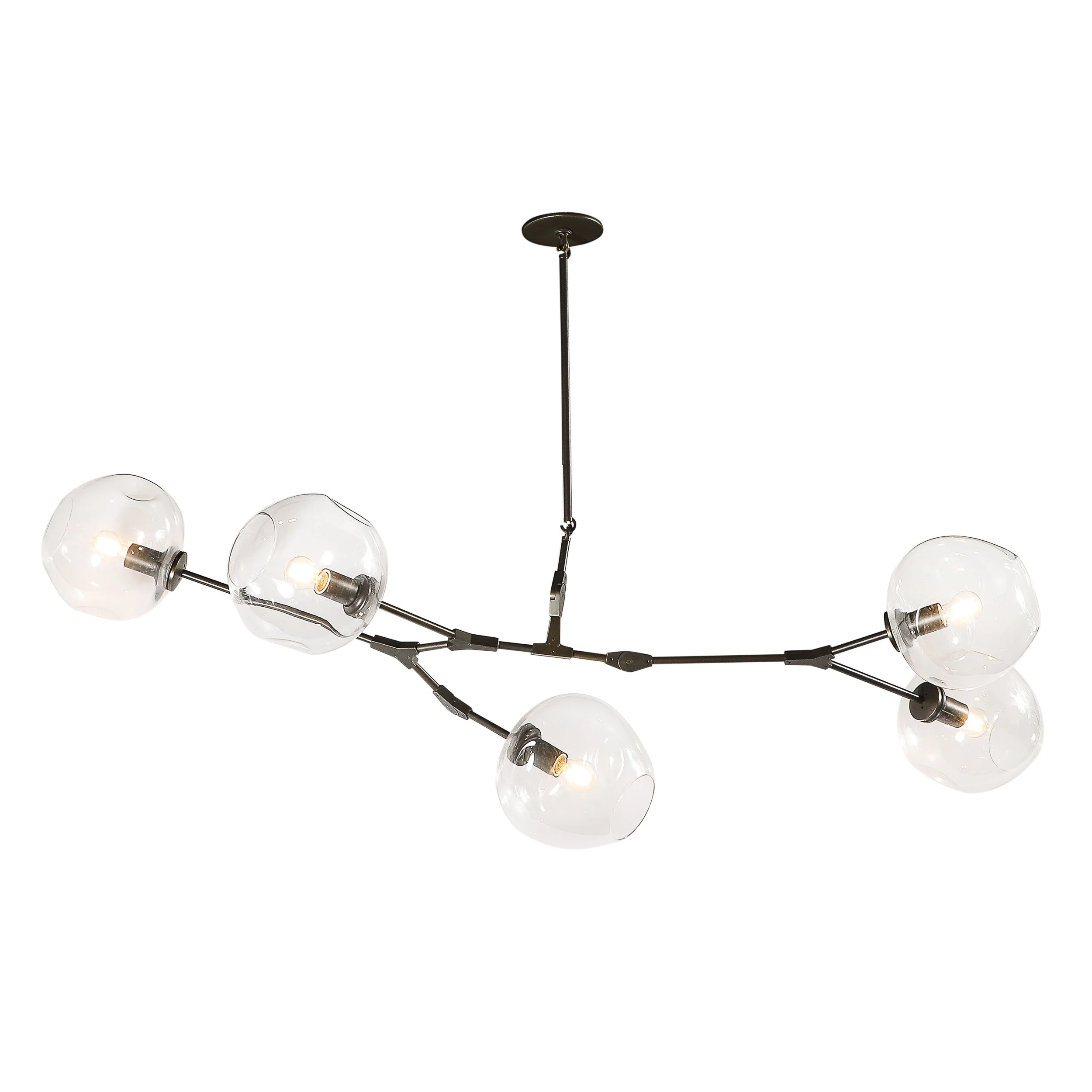 Modernist Hand-Blown Transparent Glass Five Globe Chandelier by Lindsey Adelman - High Style Deco.jpg