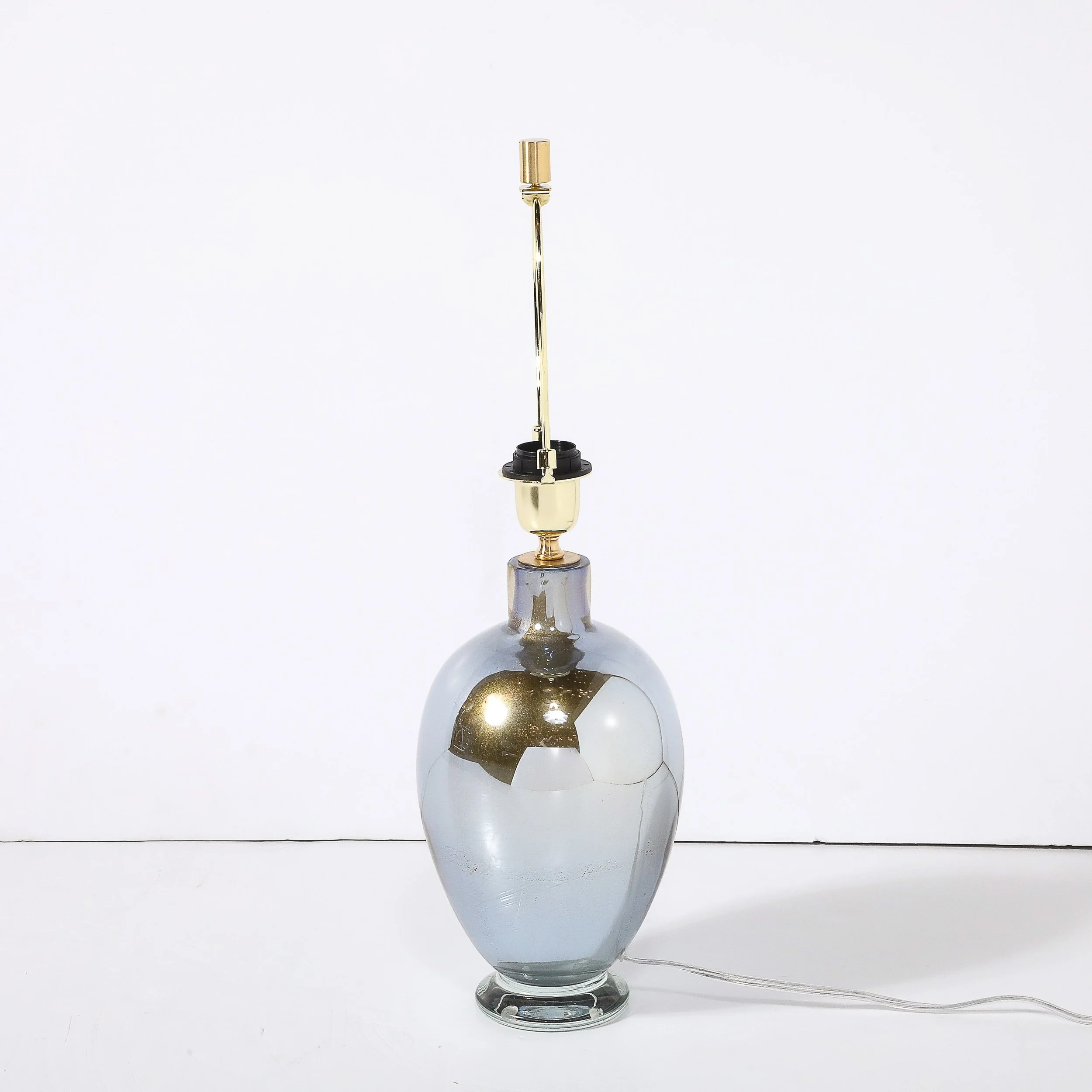 Modernist Hand-Blown Mercury Blue Murano Glass Table Lamps with 24K Gold Flecks - High Style Deco 9.jpg