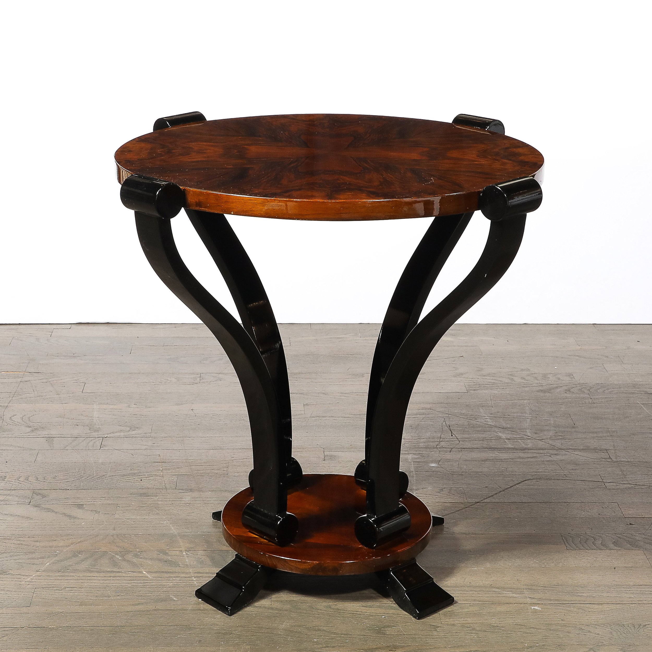 Art Deco Machine Age Occasional Table in Book-Matched & Burled Walnut - High Style Deco 2.jpg